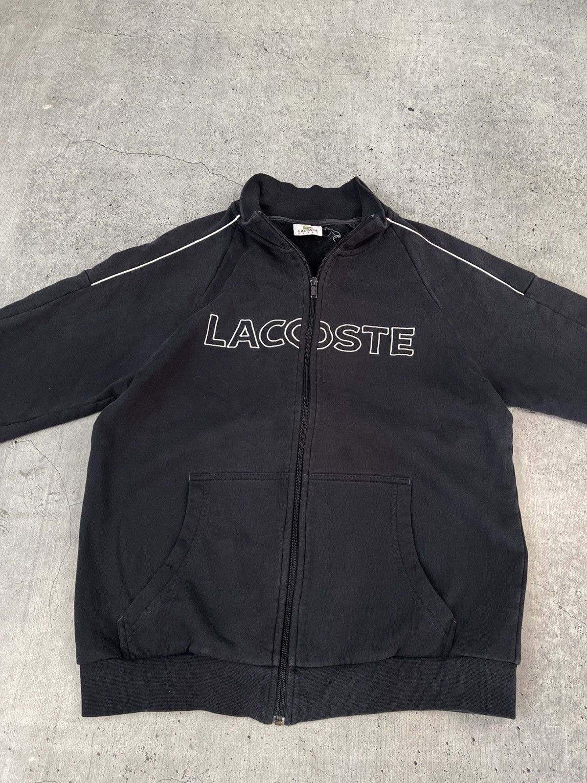 Lacoste 🐊Vintage 90s Big Logo Lacoste Zip Up rare oversized style Size US M / EU 48-50 / 2 - 4 Thumbnail