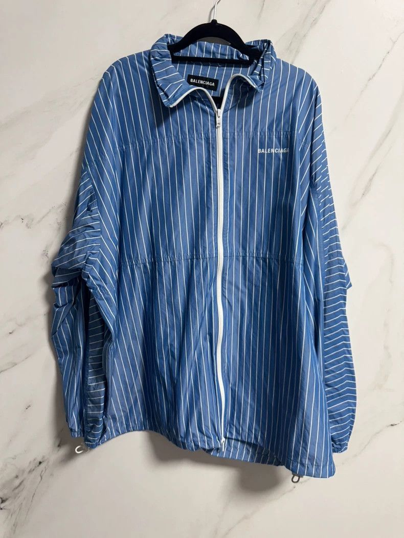 Balenciaga Balenciaga Blue Stripe Light Jacket - dmc Size US L / EU 52-54 / 3 - 1 Thumbnail