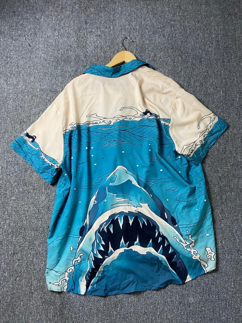 Japanese Brand Hardaddy Hawaiian Shark Graphic Shirts (202) Size US L / EU 52-54 / 3 - 2 Thumbnail