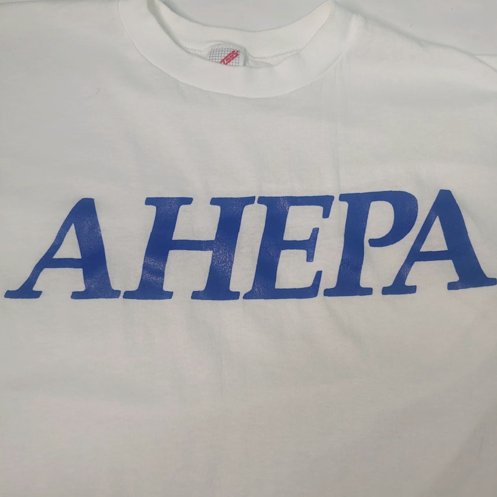 Jerzees VINTAGE JERZEES Nightshirt Short Sleeve AHEPA White 1 Size Fits All Crew Neck Pullover Sleepshirt Women Size ONE SIZE - 2 Thumbnail