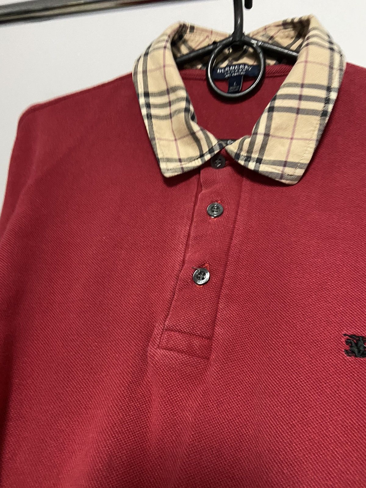 Burberry × Vintage Burberry T Shirt Polo Luxury Vintage nova check Size US L / EU 52-54 / 3 - 7 Thumbnail