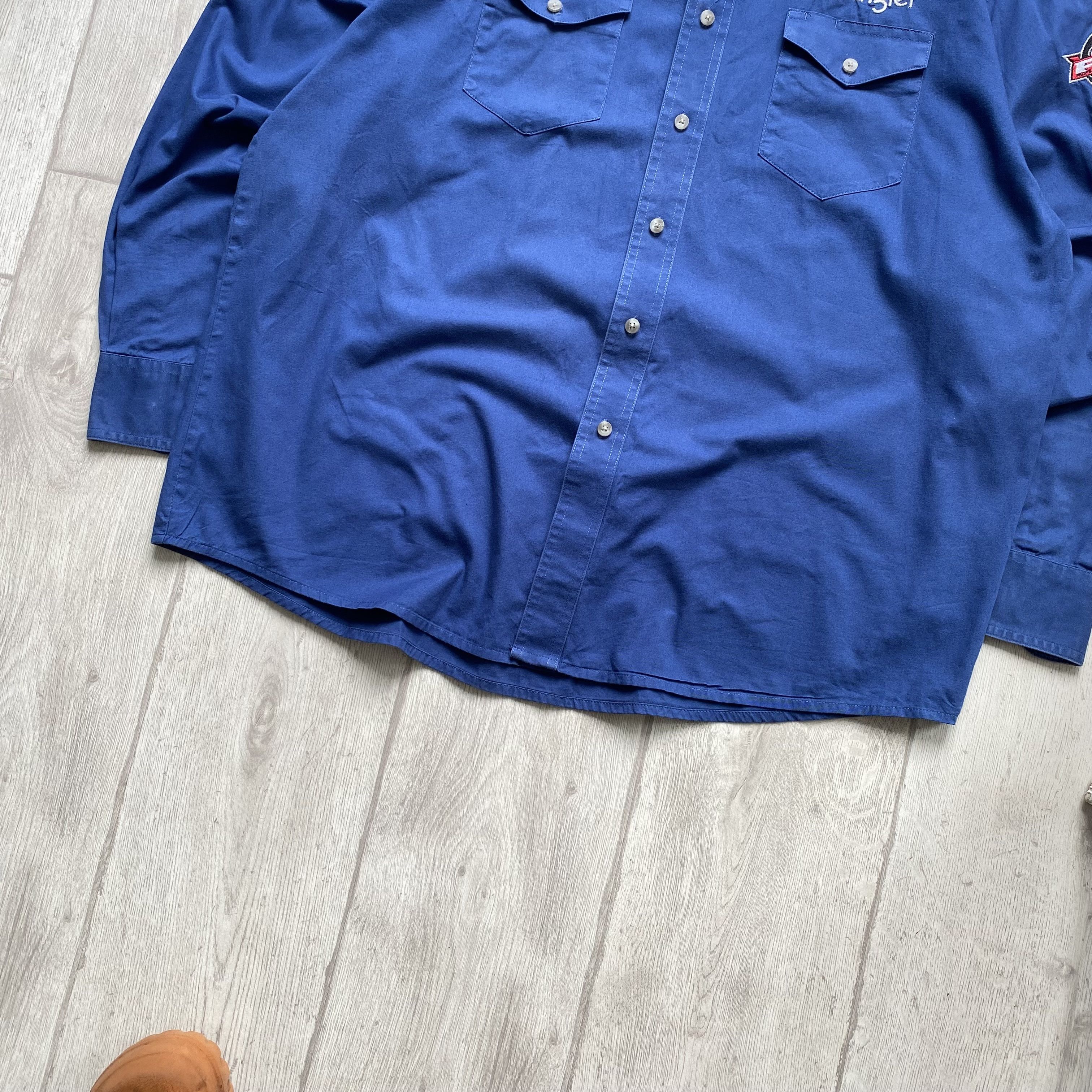Wrangler 🐂 Vintage 00s Wrangler Bull Rider shirt western PBR Racing Size US XL / EU 56 / 4 - 3 Thumbnail
