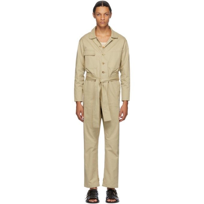 Bode New 1 of 1 Historic British Khaki Belted Jumpsuit Coverall Size US 36 / EU 52 - 2 Thumbnail