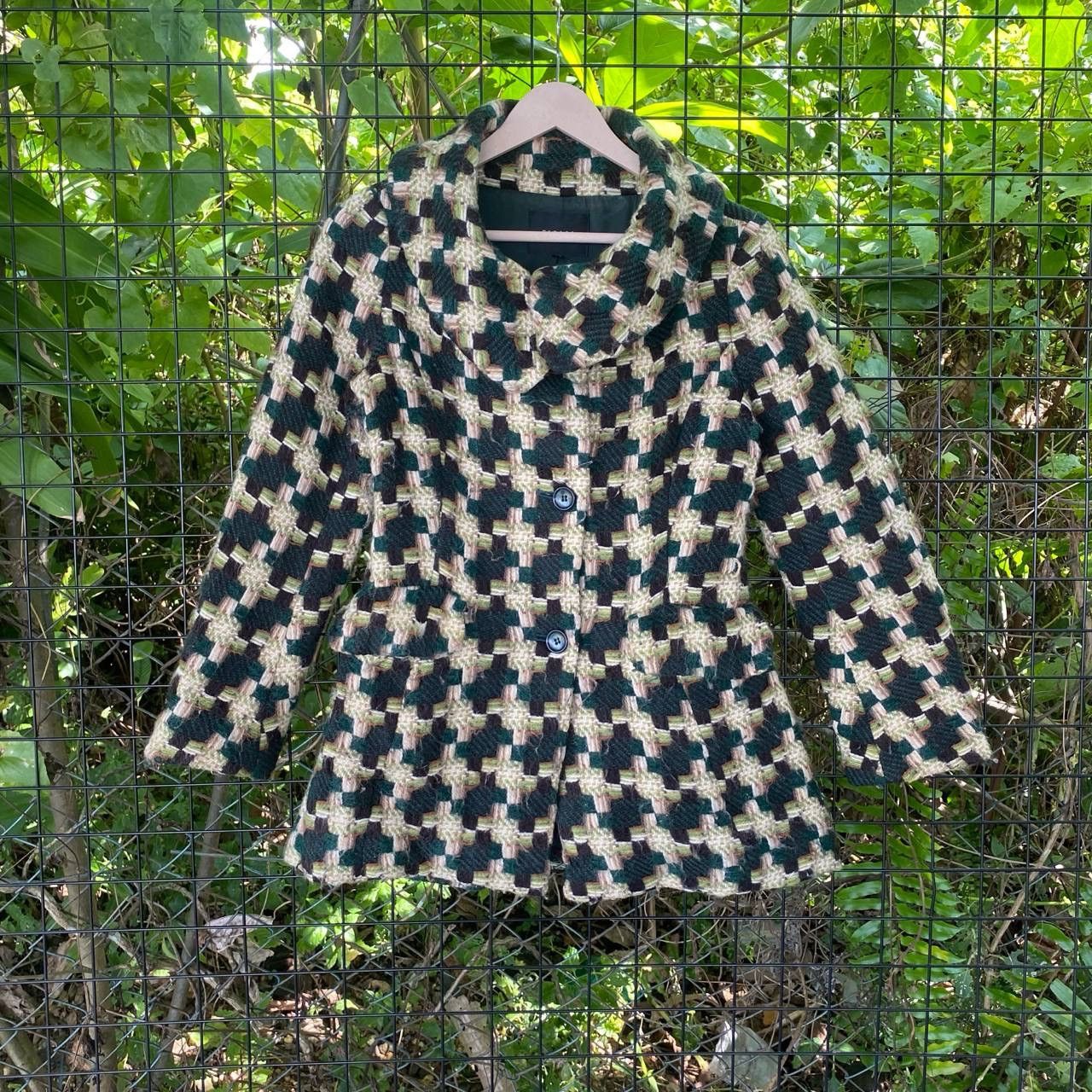 Japanese Brand × Vintage Vintage Japan Tabasa Multicolour Wool Coat Jacket Size M / US 6-8 / IT 42-44 - 1 Thumbnail