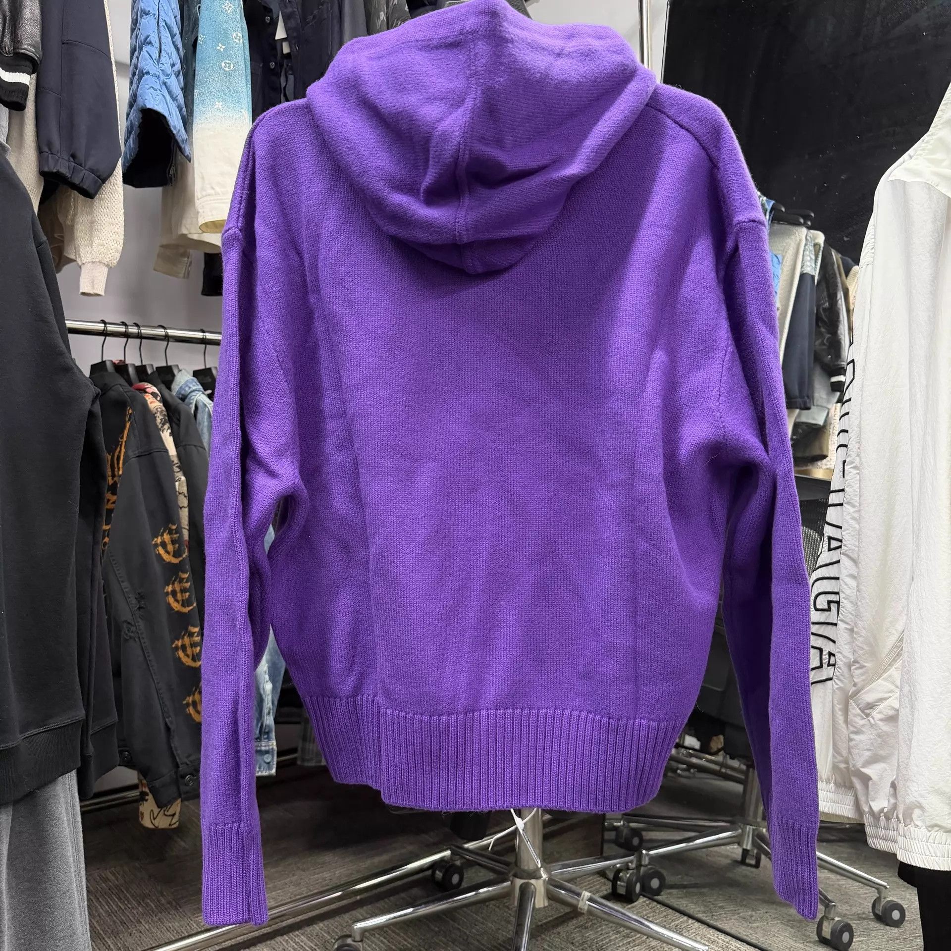 AMI ami purple knit hooded sweater L 99 new Size L / US 10 / IT 46 - 6 Thumbnail
