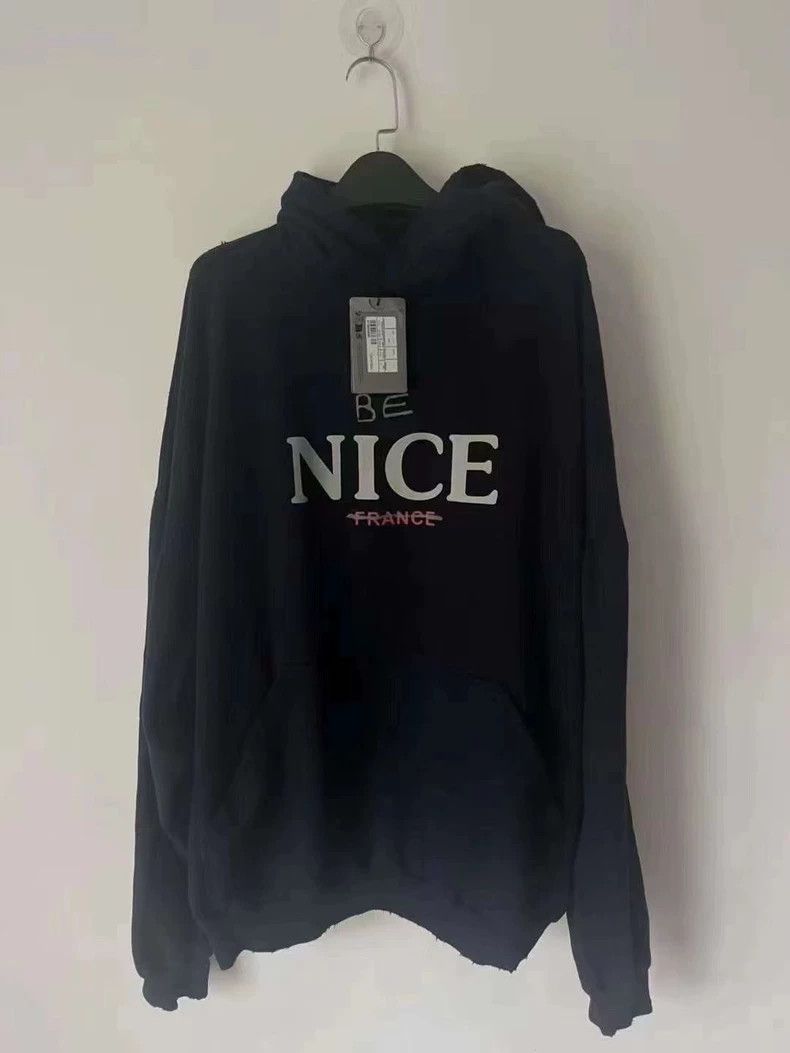 Balenciaga Balenciaga Vintage Distressed Hooded Sweatshirt, Brand New Size US L / EU 52-54 / 3 - 1 Thumbnail