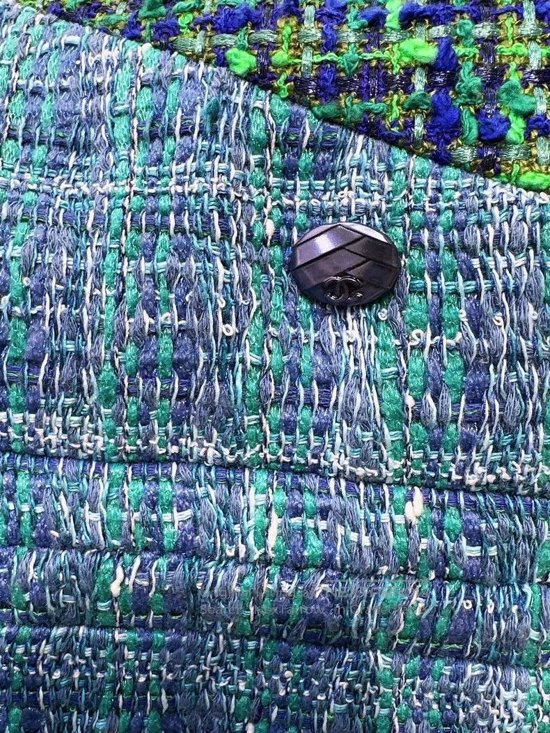 Chanel Chanel Waterfall Series Peacock Blue Woven Sleeveless Dres Size XS / US 0-2 / IT 36-38 - 5 Thumbnail
