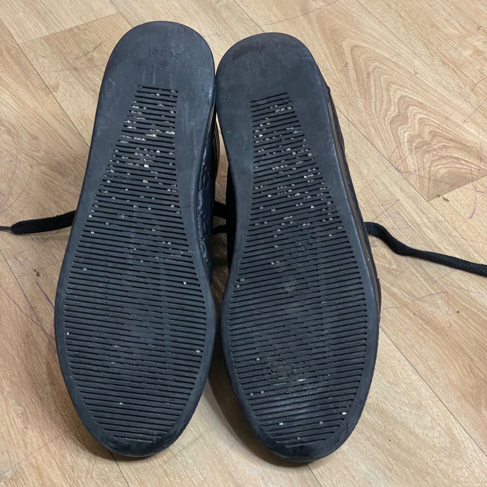 Gucci GUCCI Sneakers GG Web Dapper Black Leather High Top Monogram Size US 7.5 / IT 37.5 - 12 Thumbnail