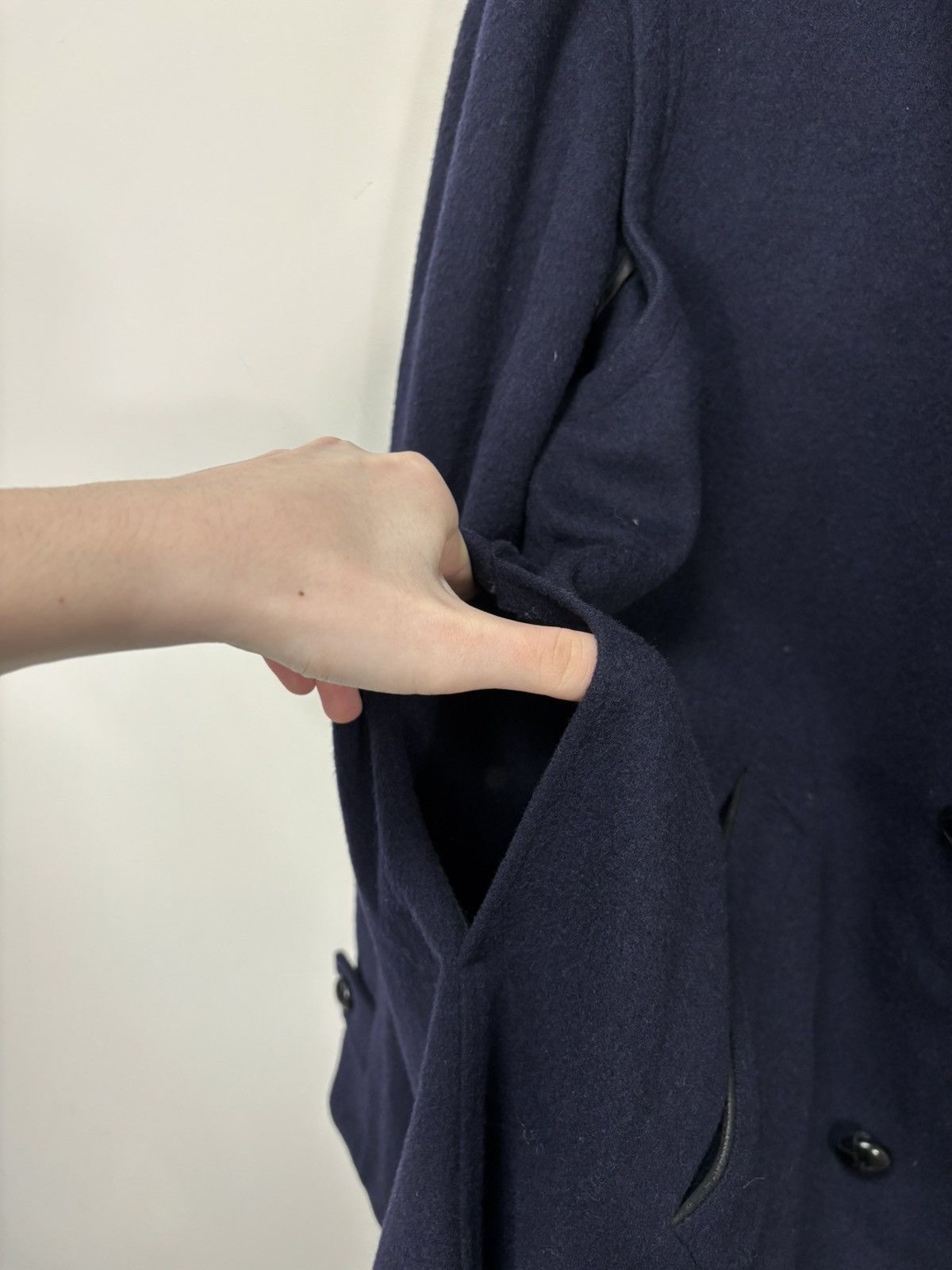 Other Vintage Steinbock Himalaya Loden Navy Blue Wool Overcoat Size US XL / EU 56 / 4 - 19 Thumbnail