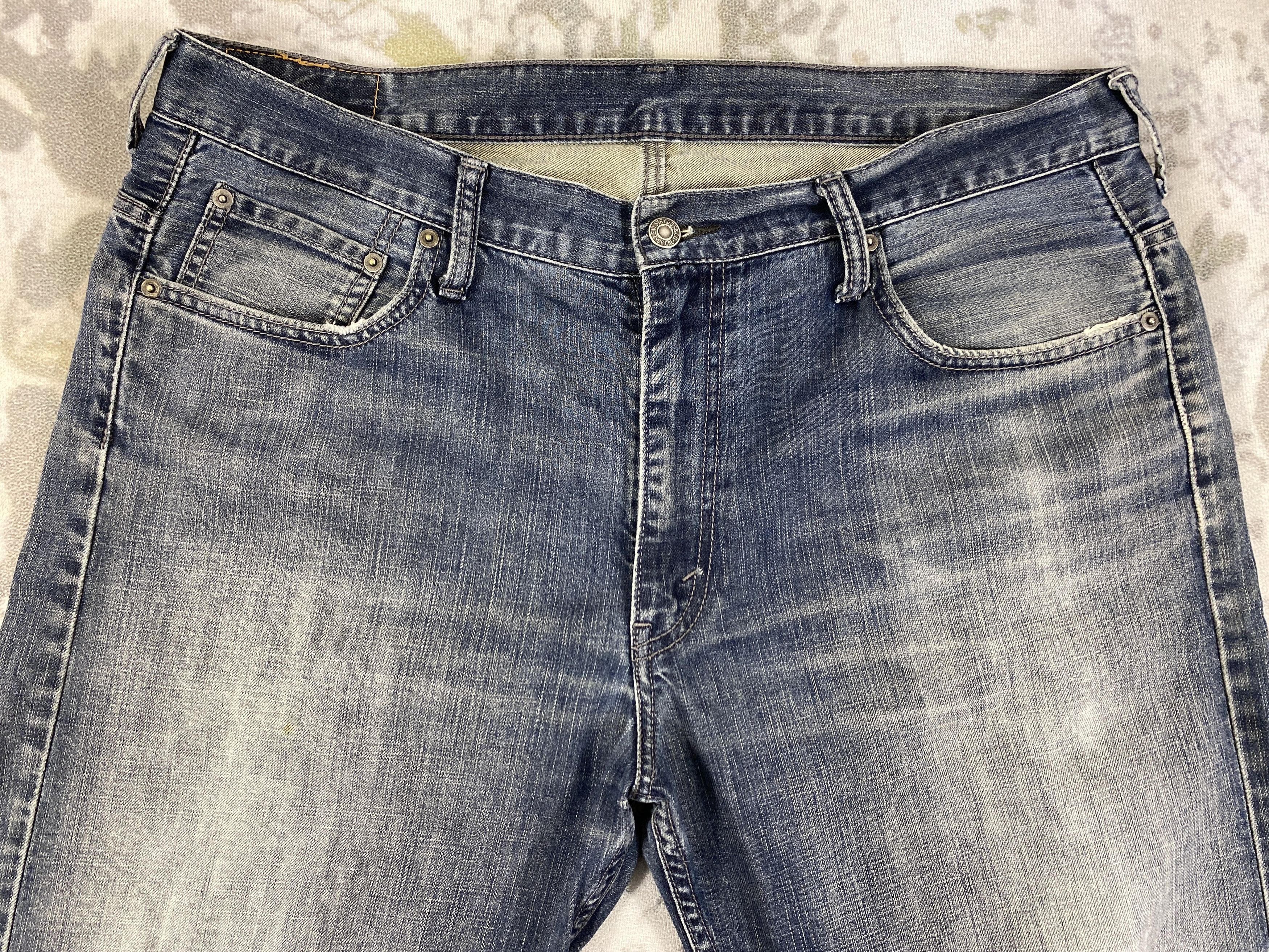 Levi's Distressed Blue Levi's 569 Jeans 39x31 Denim -SJ100 Size US 39 - 3 Thumbnail