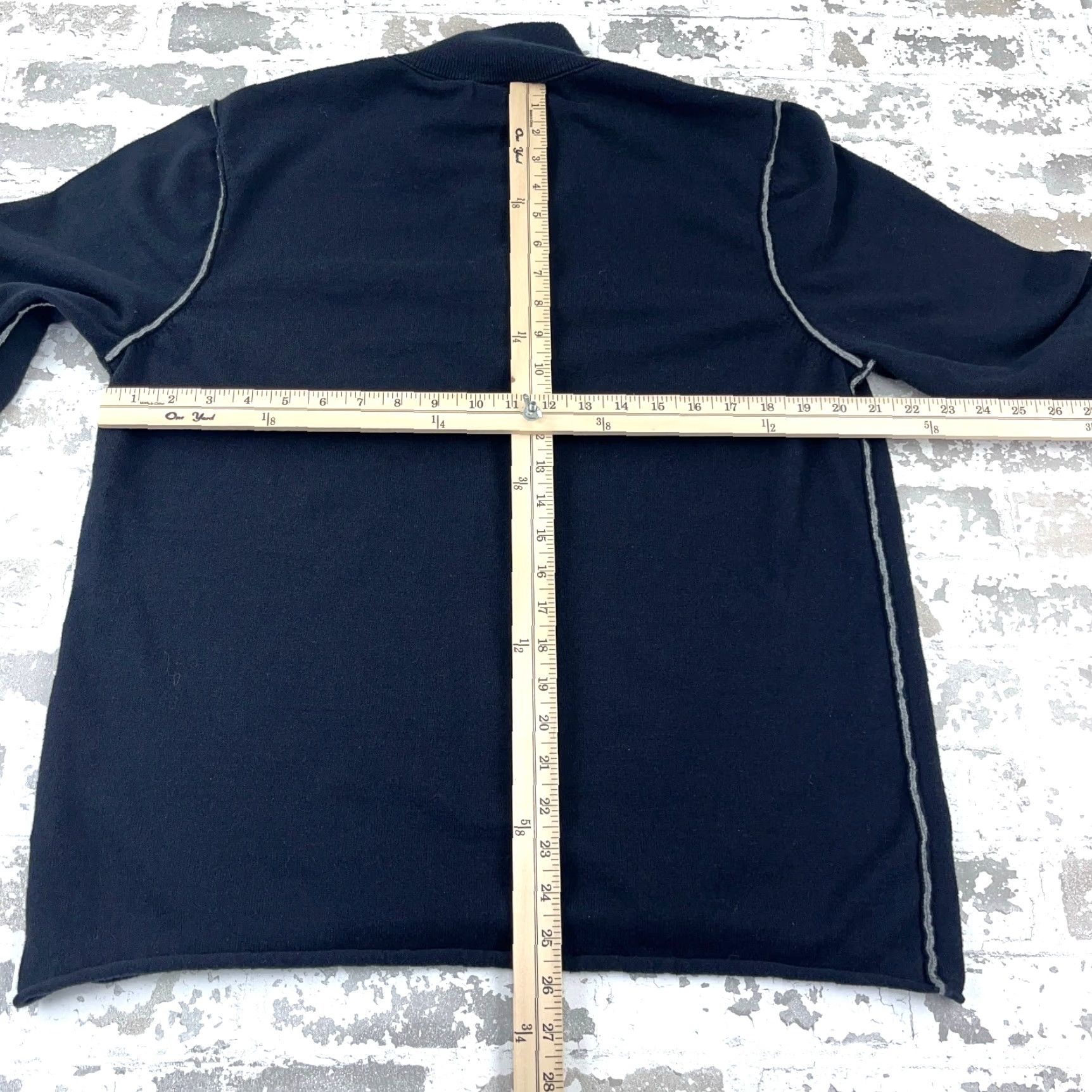 Carbon2Cobalt Corban 2 Cobalt Sweater Men XL Black Gray Pullover 1/2 Zip Knit Thick Lightweight All Seasons Logo Zipper Long Sleeve Regular Adult Sweatshirt Size US XL / EU 56 / 4 - 5 Thumbnail