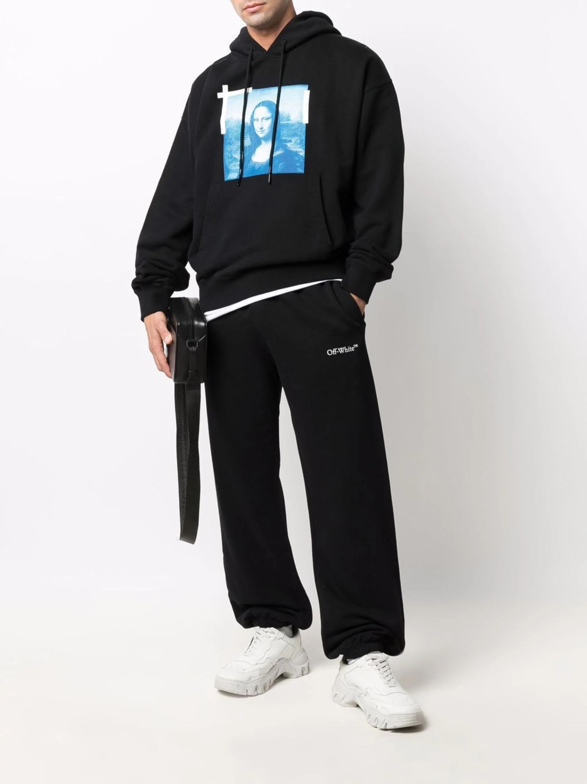 Off-White o1in1s1024 Q:1 / Caravag Paint Slim Sweatpant & Jogger Black Size US 36 / EU 52 - 2 Thumbnail