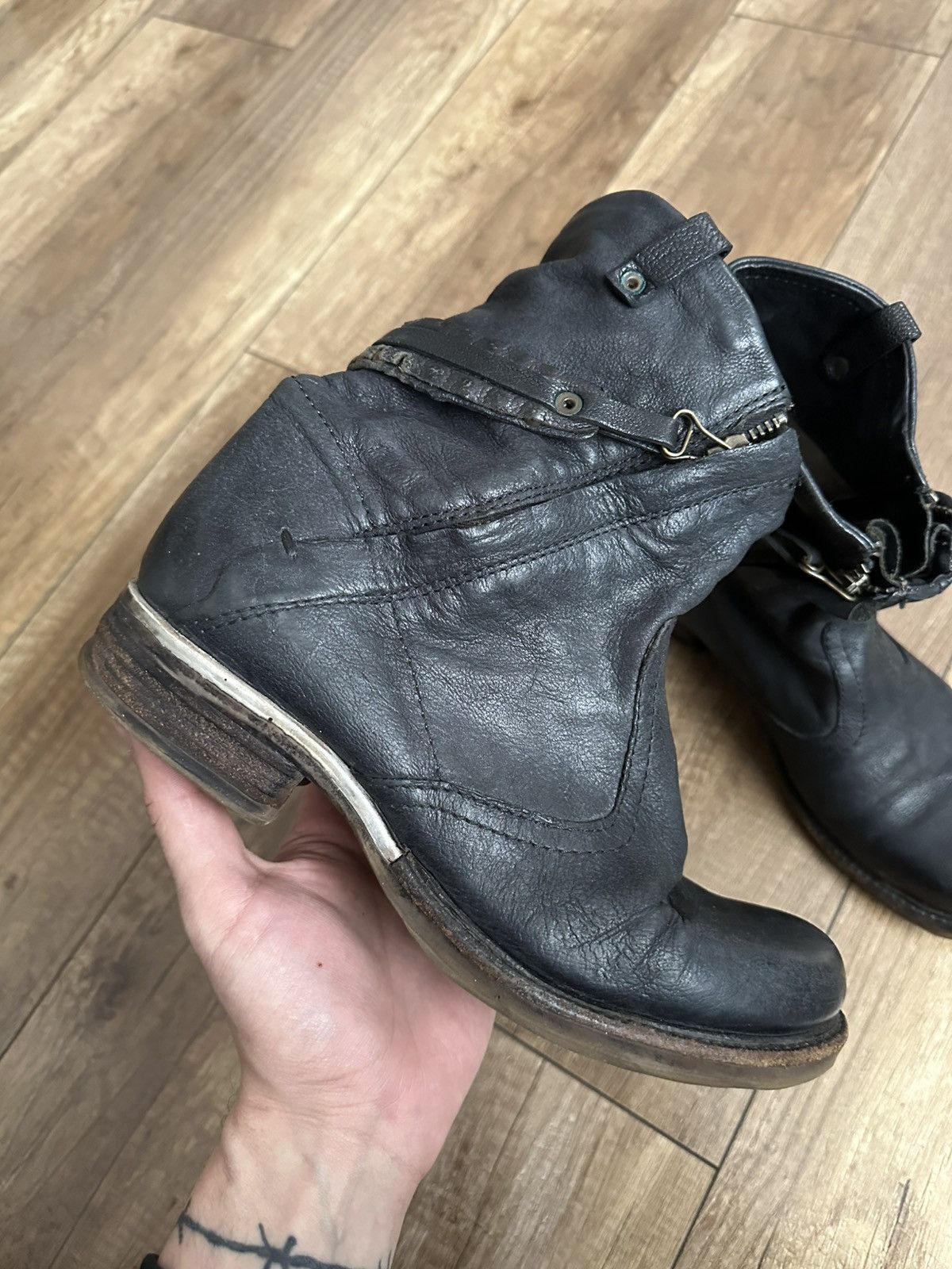 A.S.98 AS 98 Airstep Vintage Leather High Top Boots Shoes Size US 5.5 / EU 38 - 7 Thumbnail