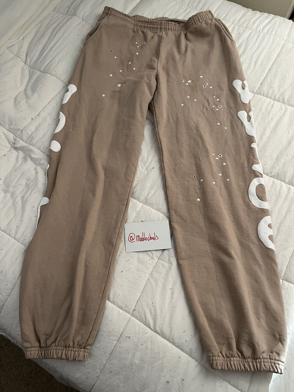 image of Spider Worldwide Sp5Der Sweatpants in Sand, Men's (Size 36)