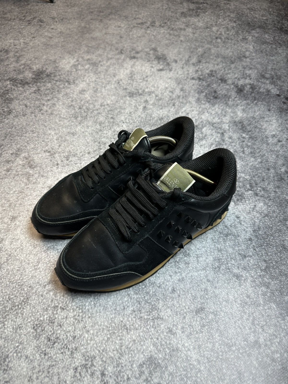 Valentino Valentino Logo Black Sneakers Avant Garde Style Luxury Rare Size US 9.5 / IT 39.5 - 1 Thumbnail