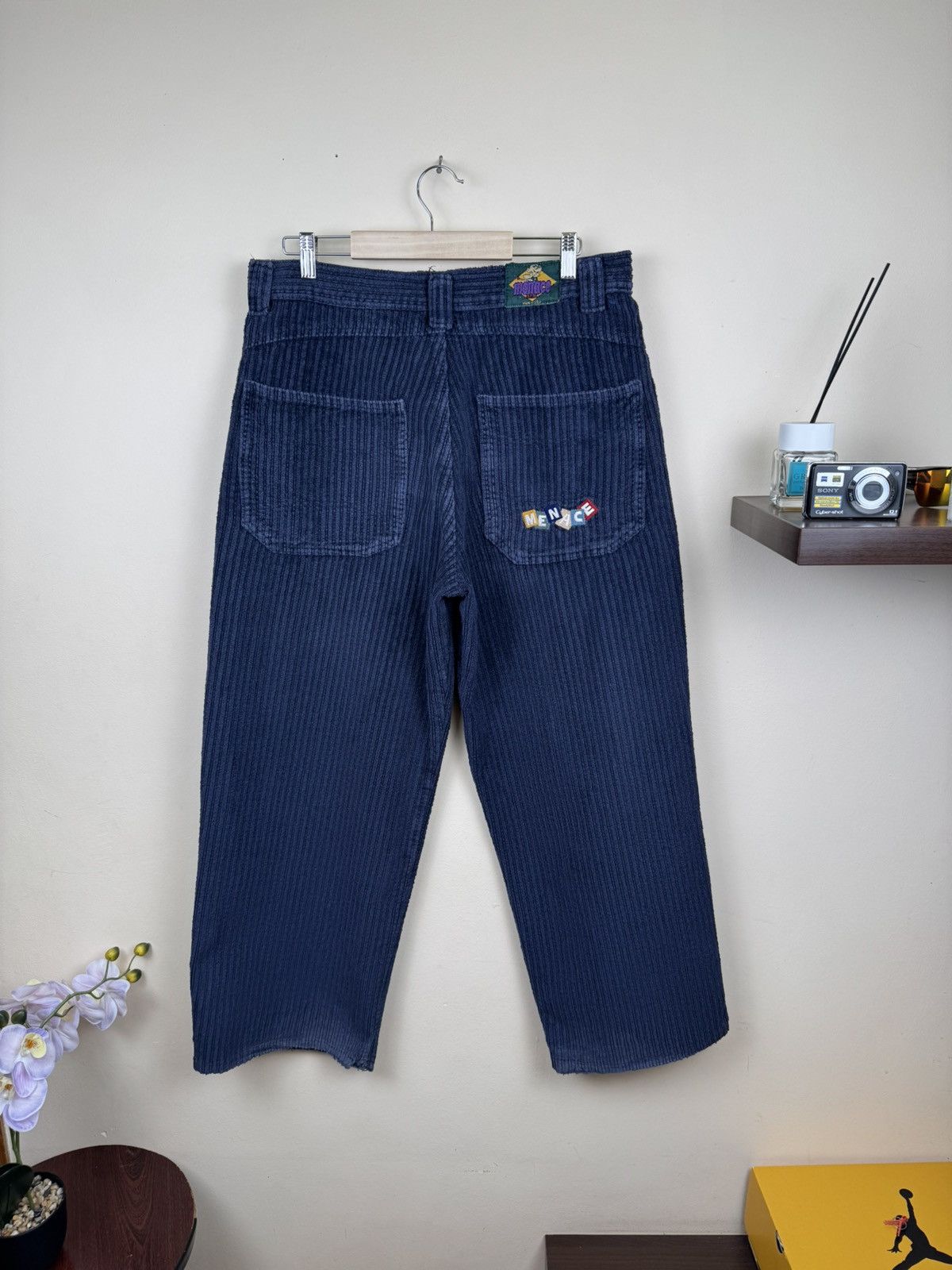 Menace Vintage 90s Menace Pants USA Skateboard Corduroy 34 Purple Size US 34 / EU 50 - 1 Thumbnail