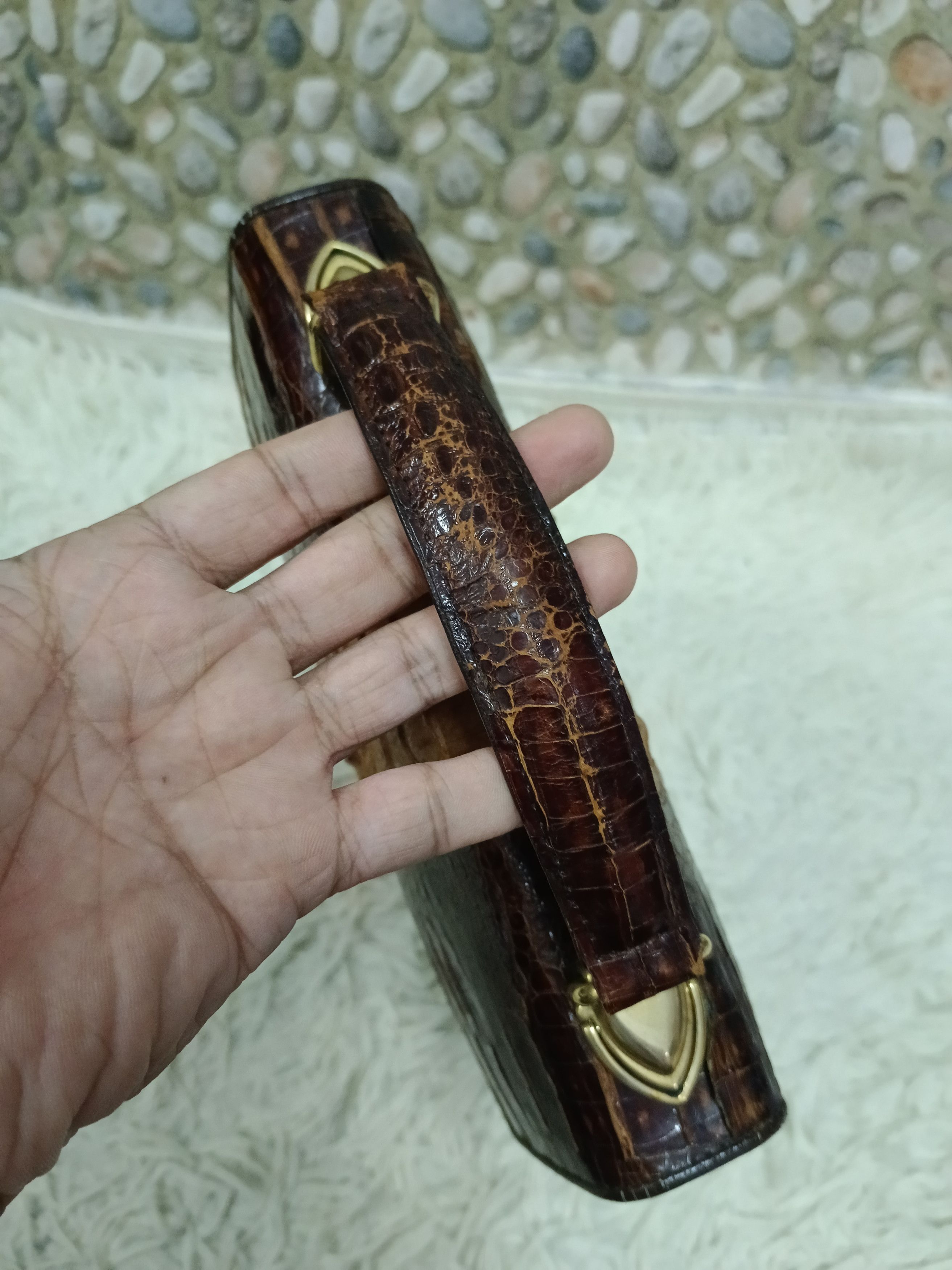 Leather GENUINE LEATHER CROC0DILE🐊SKIN Size ONE SIZE - 7 Thumbnail