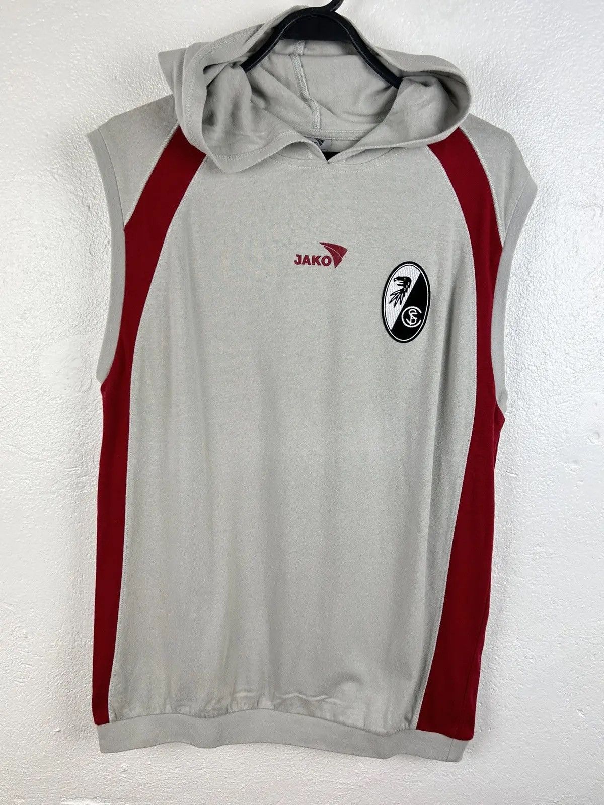 Vintage 00s Vintage Jako x SC Freiburg Hooded Cotton Vest Size US M / EU 48-50 / 2 - 1 Thumbnail