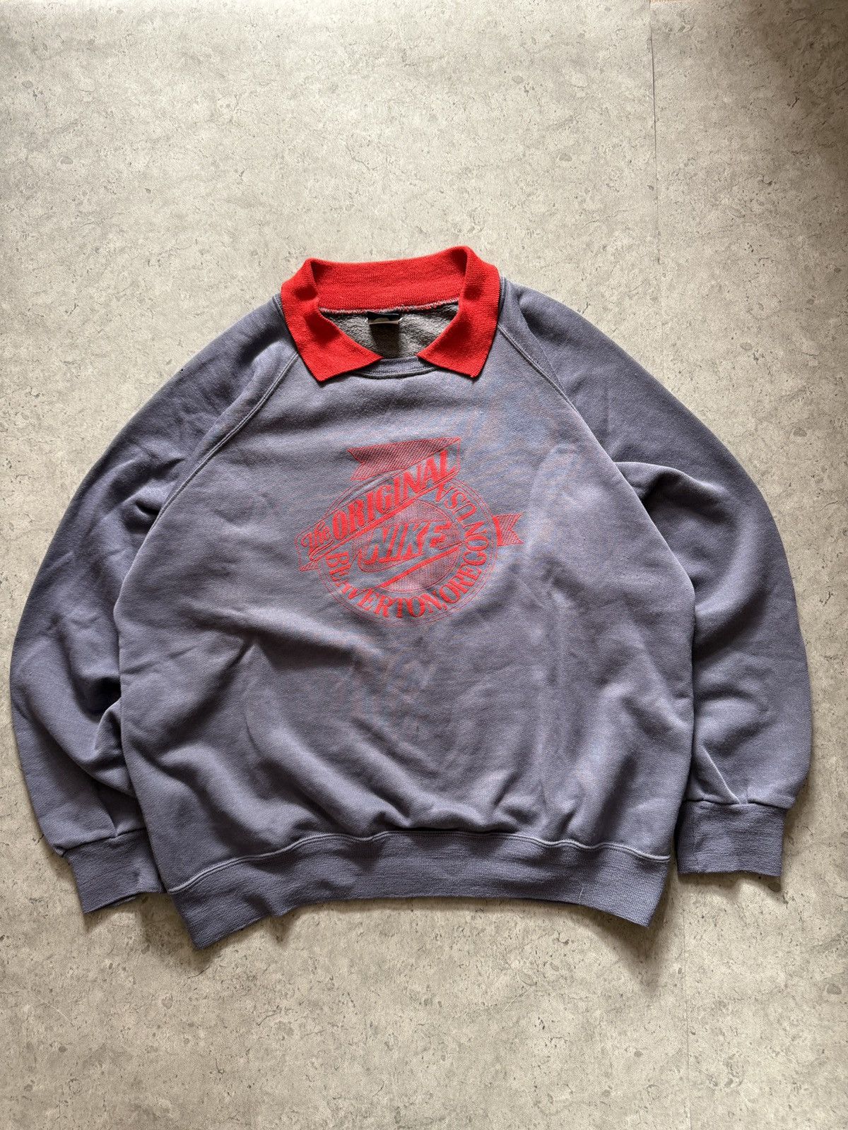 Nike × Vintage Vintage 80’s NIKE Oregon USA Polo Sweatshirt Logo Size US M / EU 48-50 / 2 - 1 Thumbnail