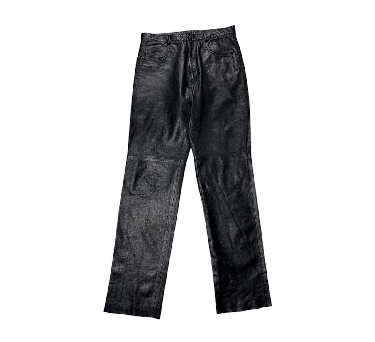 Genuine Leather Vintage genuine leather black opium casual pants trousers Size US 36 / EU 52 - 1 Thumbnail