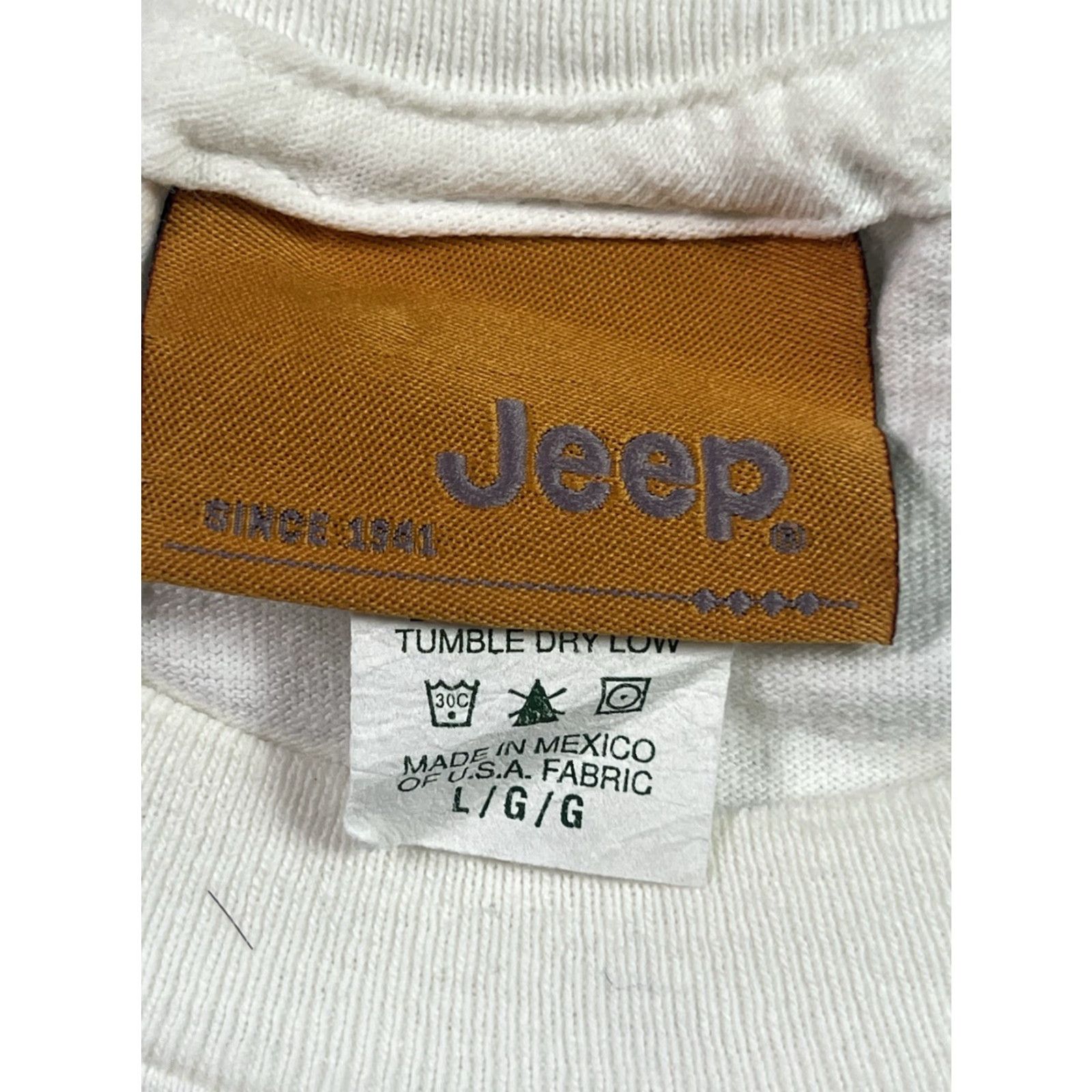 Jeep VINTAGE Jeep King Of The Hill Off Road Comp Men's T-shirt JEEP Shirt Regular Medium White Cotton Knit Logo - Size US L / EU 52-54 / 3 - 6 Thumbnail