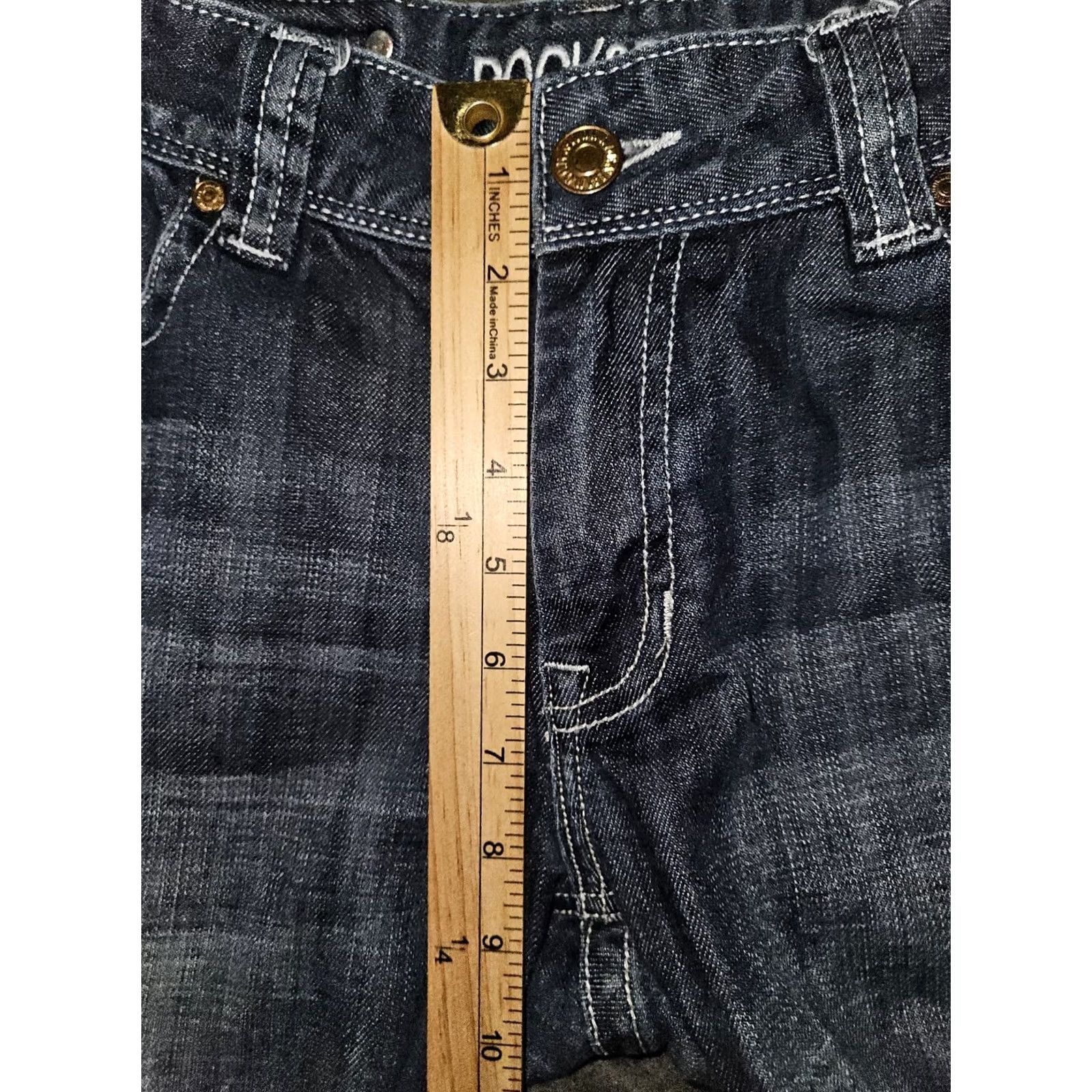 Vintage VINTAGE Rock & Roll Cowgirl Jeans Boyfriend Mid Distressed Blue Western Womens 26 Regular Inseam 33 Size 26" / US 2 / IT 38 - 6 Thumbnail