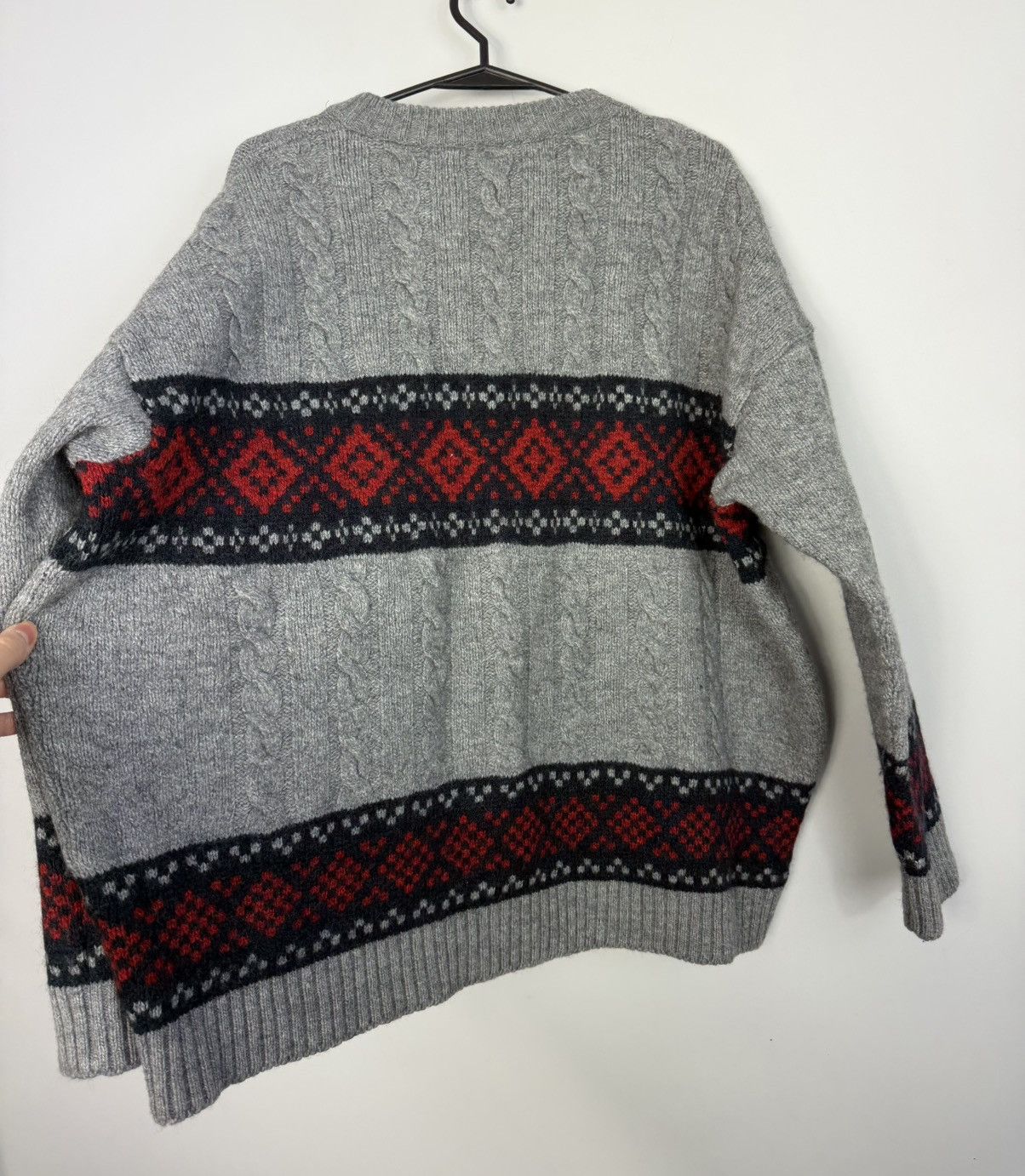 Adidas 80's Unique Adidas Sweater Cable Knit Pattern Vintage 80's Size US XL / EU 56 / 4 - 2 Thumbnail