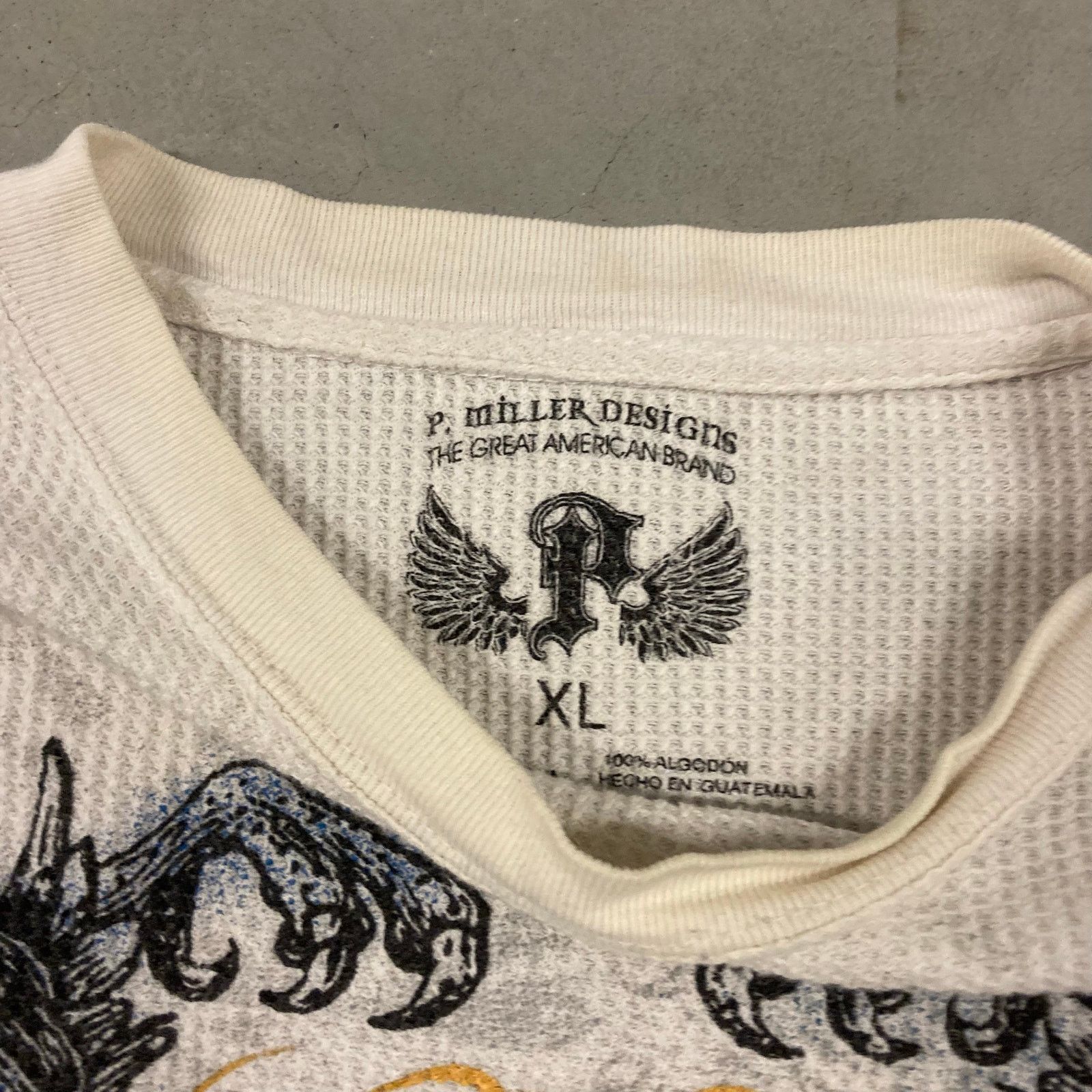 Vintage Y2K affliction style thermal T-Shirt Size US XL / EU 56 / 4 - 5 Thumbnail