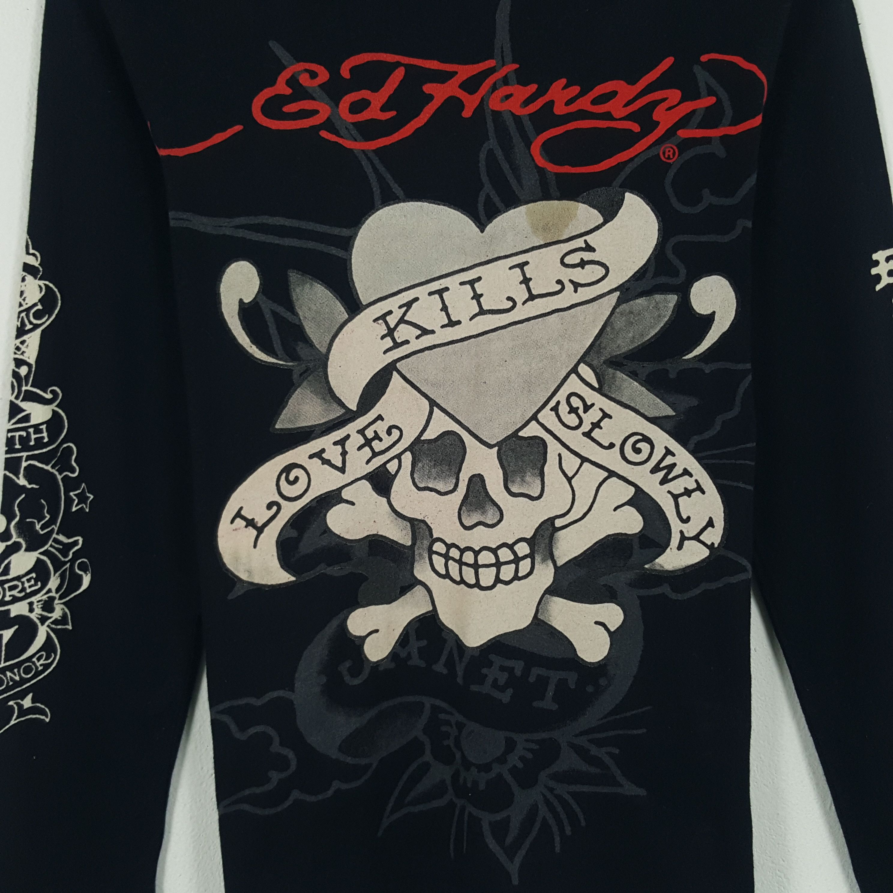 Ed Hardy × Vintage Vintage Ed Hardy Overprinted Tshirt Size US S / EU 44-46 / 1 - 2 Thumbnail