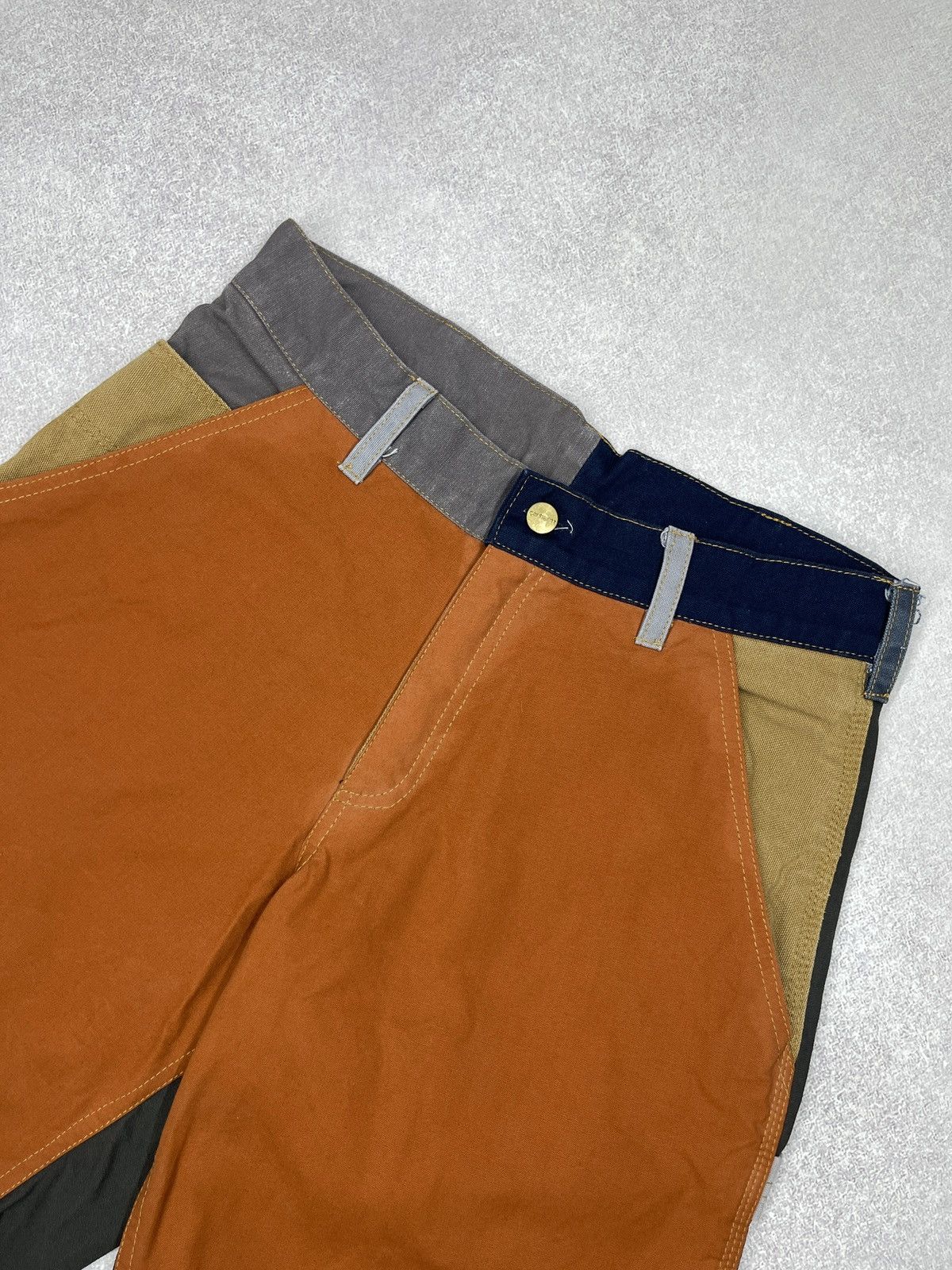 Carhartt Mens Carhartt Carpenter Reworked Patchwork Shorts Stitched Size US 30 / EU 46 - 9 Thumbnail
