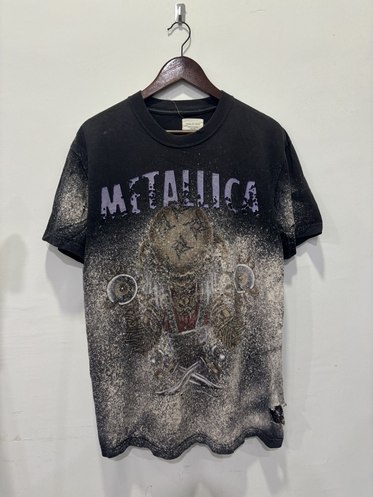 FEAR OF GOD LLICA パスヘッド　デザイン Tシャツ Metallica × Vintage Vtg Metallica FEAR OF GOD FOG FIXXXER Pushead