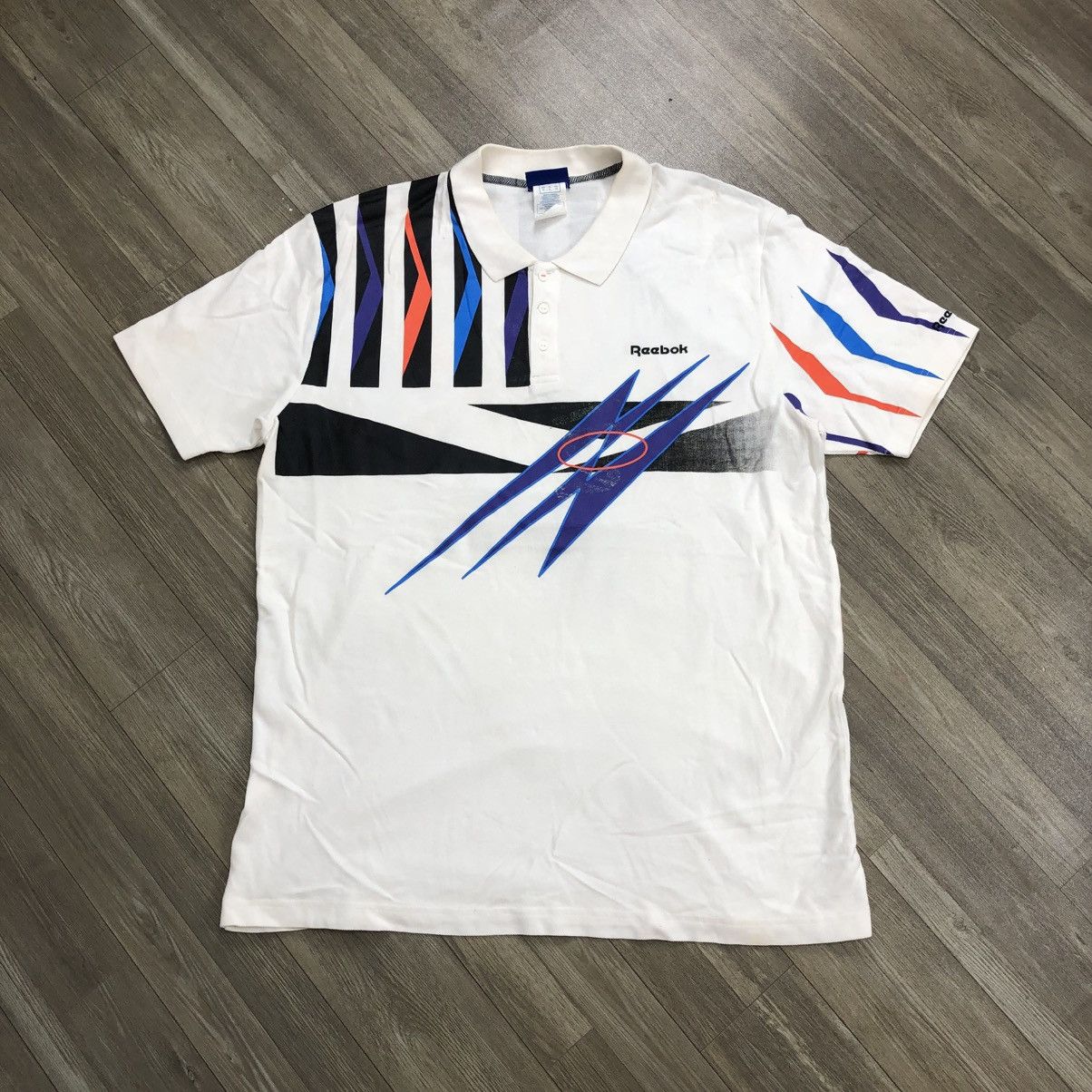 Reebok × Vintage Vintage 90’s Rebook Classic Iconic Design Polo Shirt Size US XL / EU 56 / 4 - 1 Thumbnail