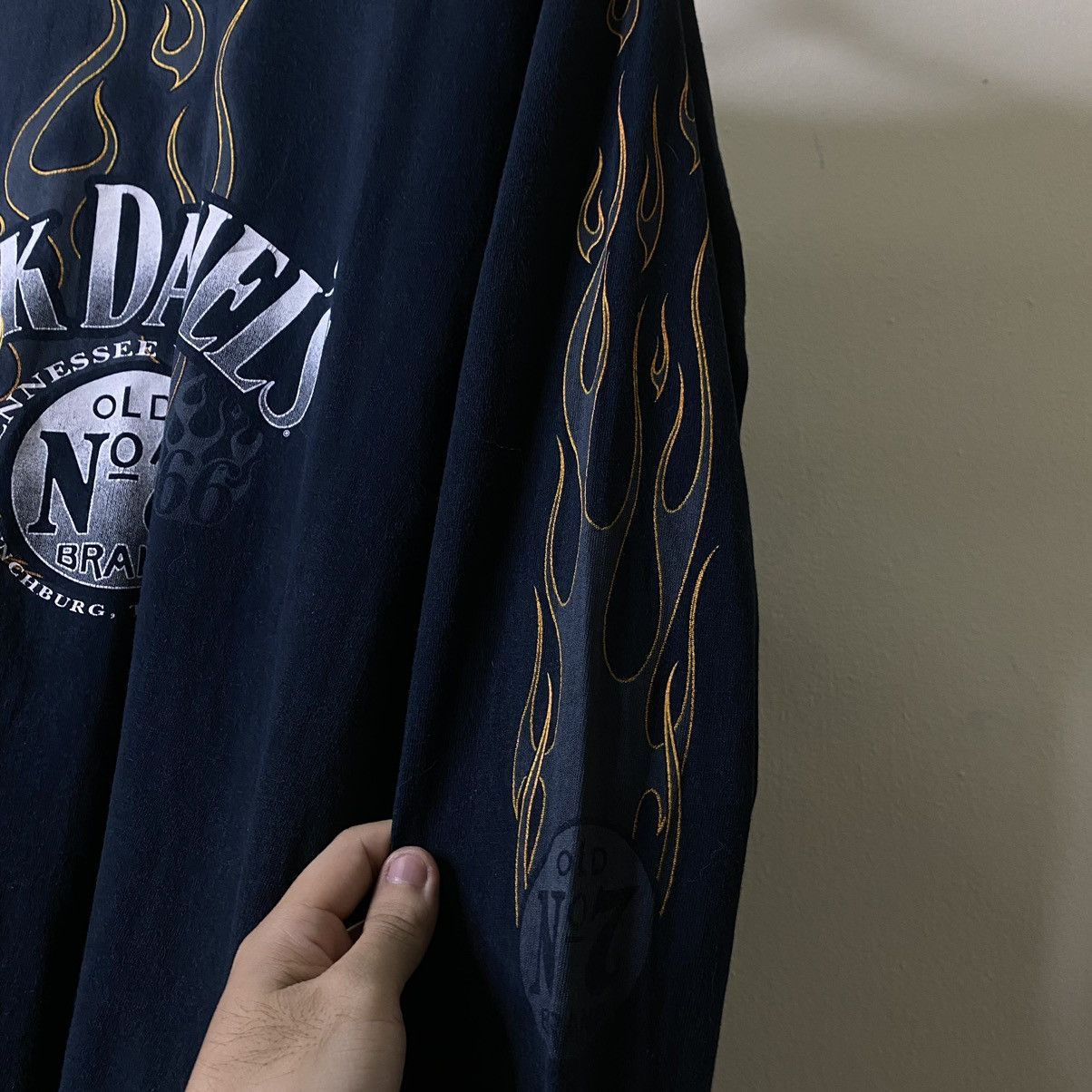 Vintage Vintage 2007 Jack Daniels Flaming Sleeves LS Tee Size US M / EU 48-50 / 2 - 5 Thumbnail