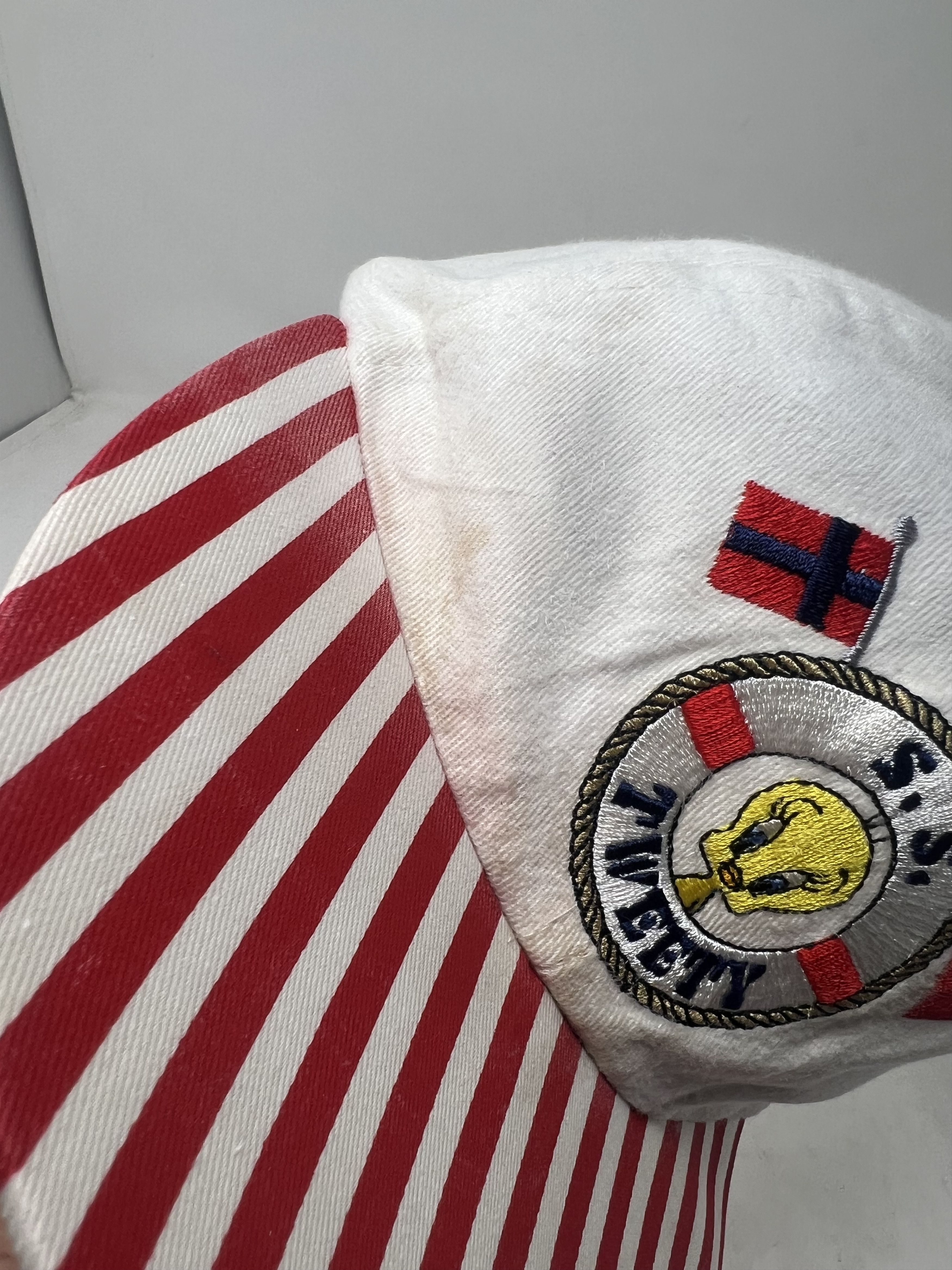 Vintage Vintage Looney Tunes Tweety Bird Striped Brim Hat Size ONE SIZE - 9 Thumbnail