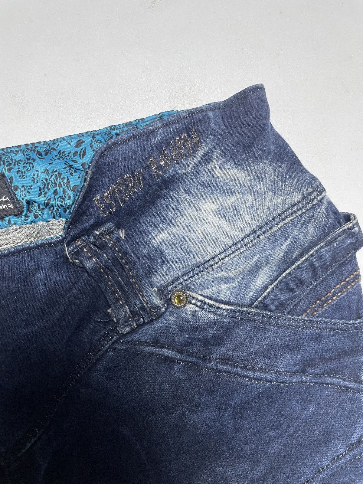 Japanese Brand 2000’s Estero Ragazza - Asymmetrical Bikers Denim Pants Size 28" / US 6 / IT 42 - 13 Thumbnail