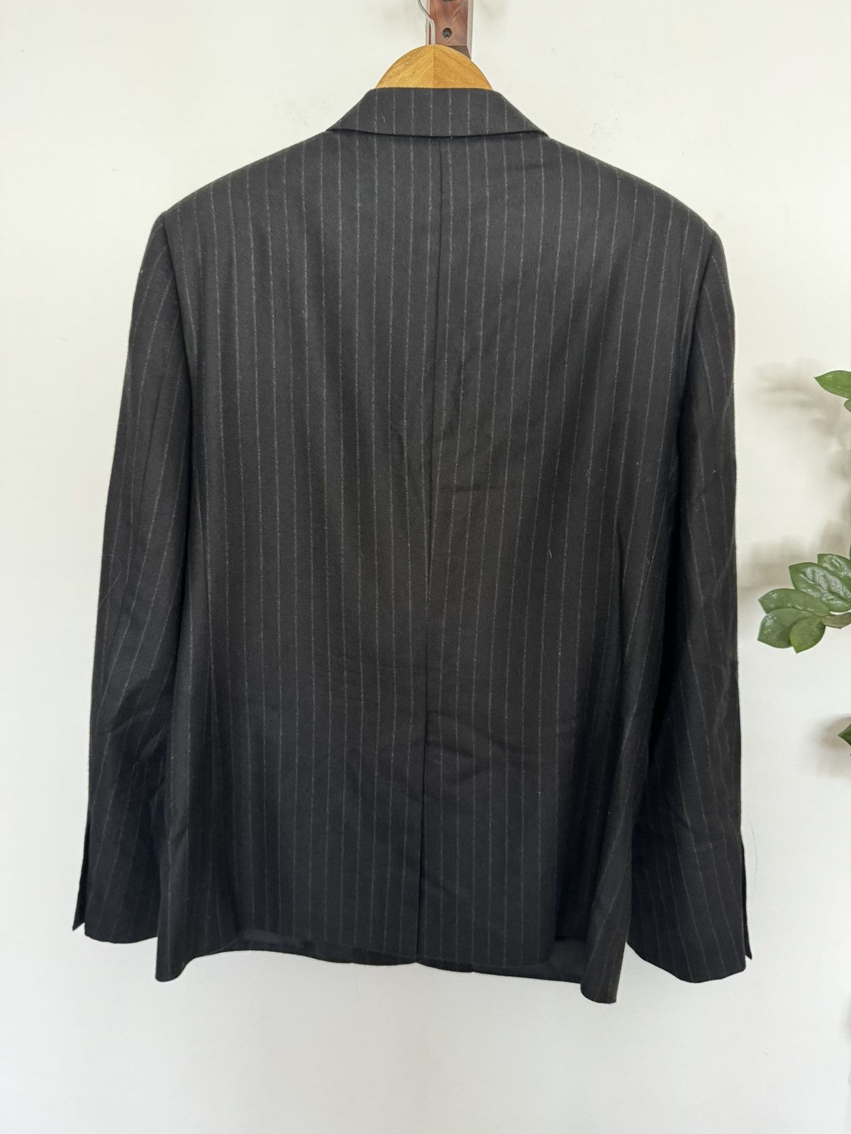 Saint Laurent Paris FW16 Palladium Cashmere pinstripe Blazer Size 54R - 4 Thumbnail