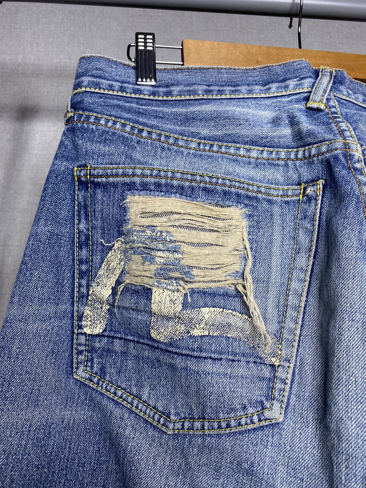 Evisu × Japanese Brand × Vintage Evisu Vintage Seagull Selvage Jeans 90s Size 31 Blue Size US 31 - 6 Thumbnail