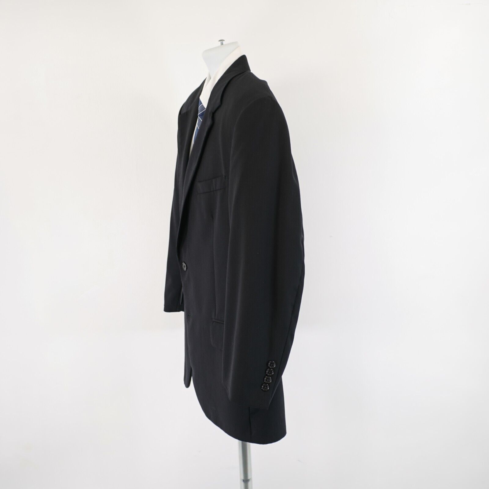 Jos. A. Bank Jos A Bank Signature Black Striped Wool 2 Piece Suit 44R 40/ Size 44R - 9 Thumbnail