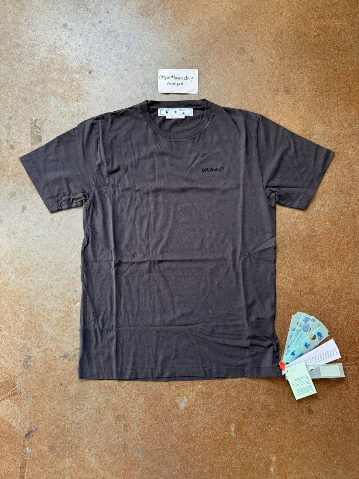 Off-White Diag Print Tee Black Medium