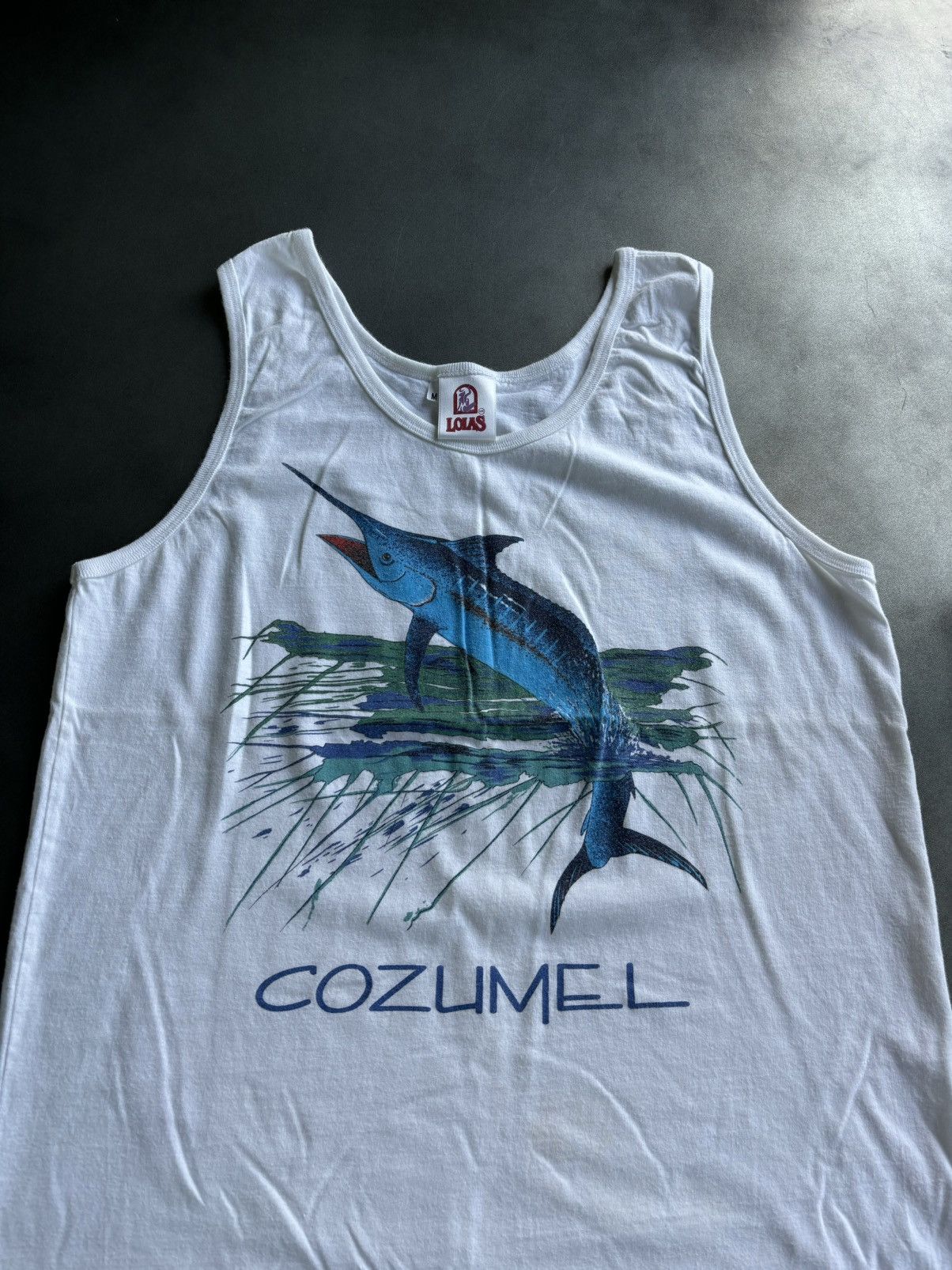 Other × Vintage Vintage Tank Top Fish Vacation 90s Muscle Tee Cotton Mexico Size US M / EU 48-50 / 2 - 2 Thumbnail