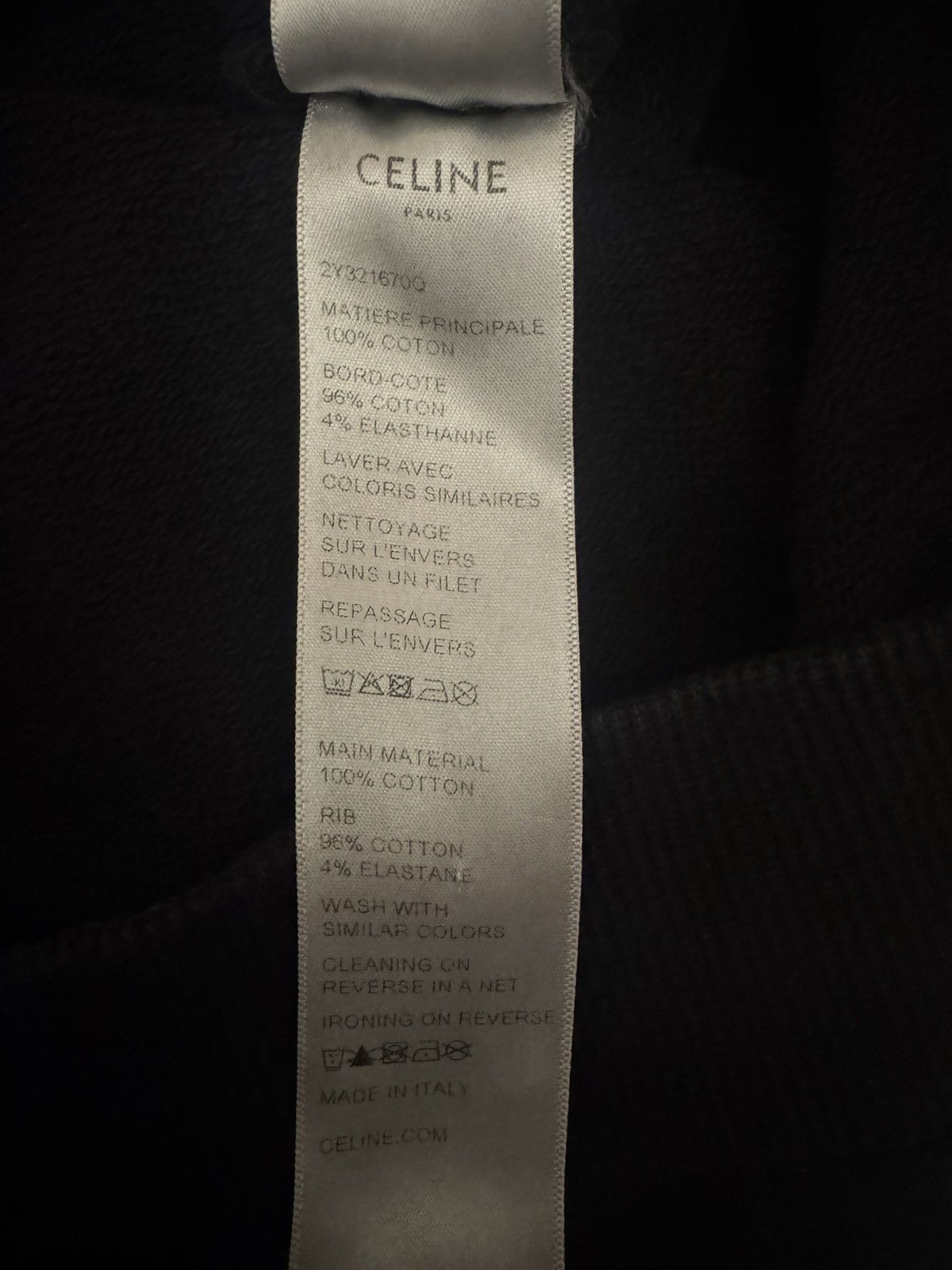 Celine Celine Mens Logo Black Hoodie Large Black Size US L / EU 52-54 / 3 - 8 Thumbnail