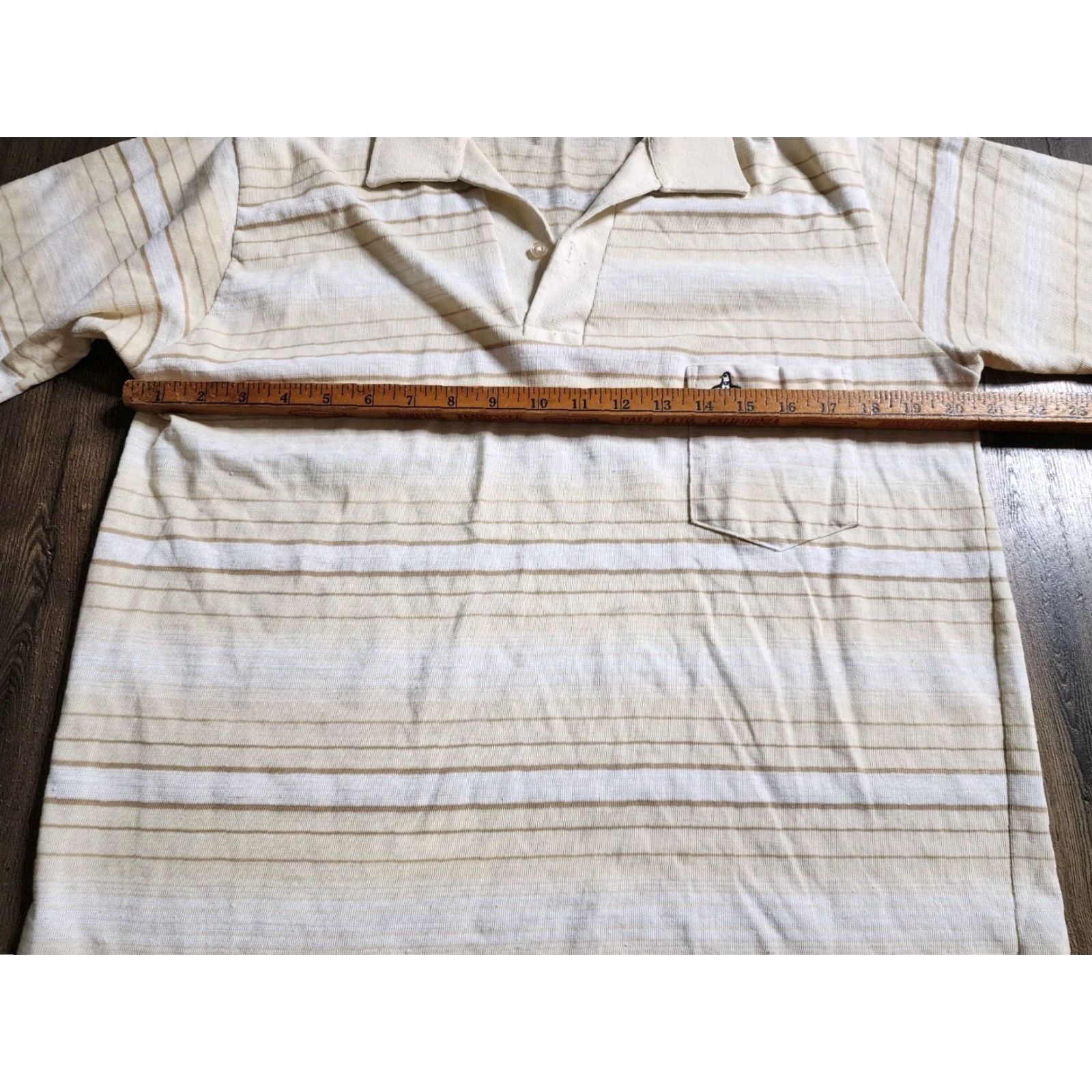 Vintage VINTAGE Grand slam Munsingwear penguin Polo Shirt Golf Striped Mens XL Beige Pine Size US XL / EU 56 / 4 - 4 Thumbnail