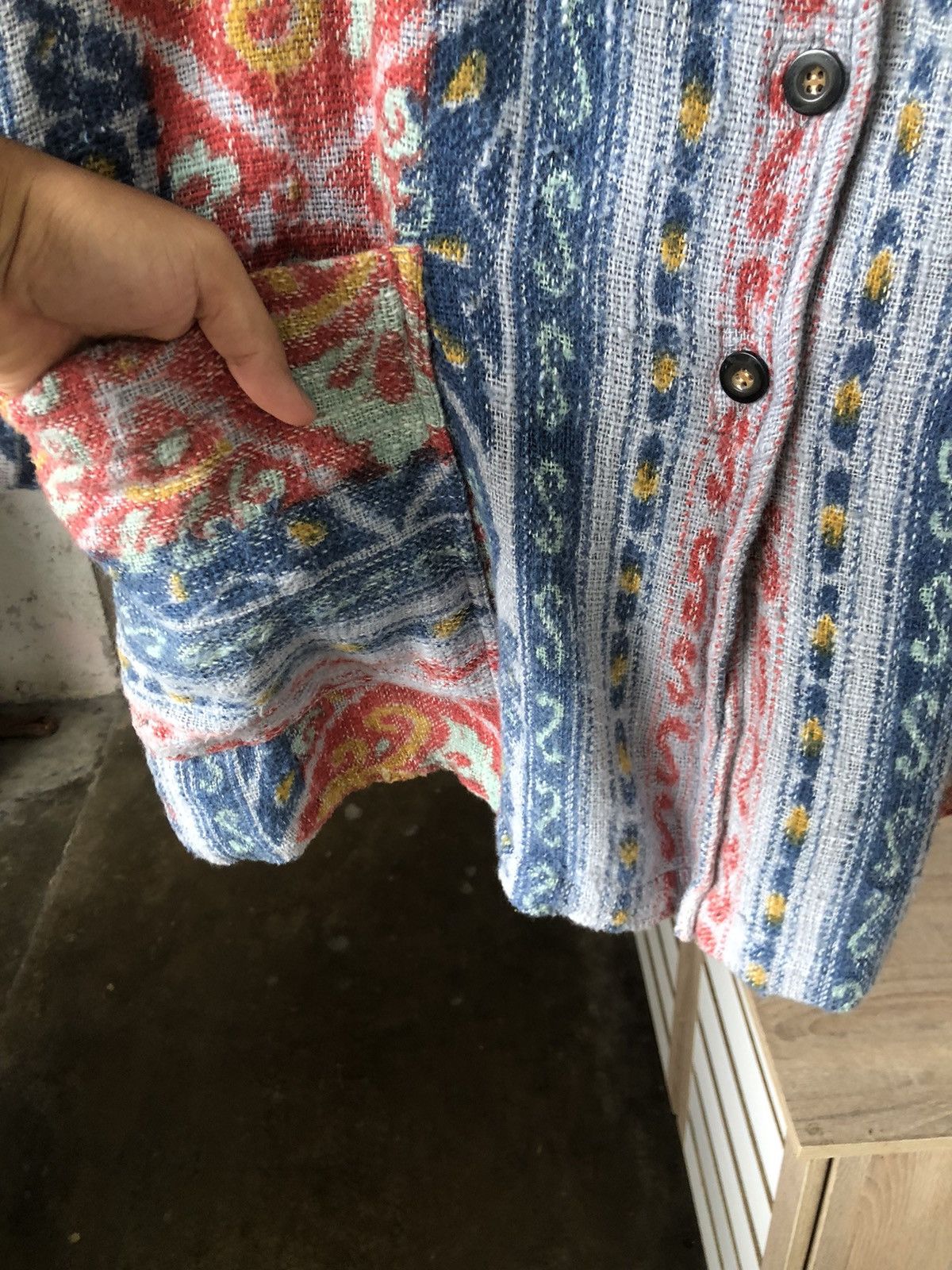 Native ❗️Sunder Native Cotton Knit Gaudy Oversize Jacket Like Coogi Size US M / EU 48-50 / 2 - 11 Thumbnail