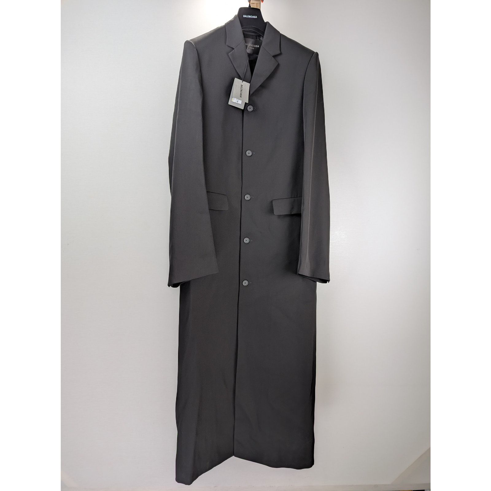 Balenciaga o1rshd1 Barathea Coat in Black Size US M / EU 48-50 / 2 - 1 Thumbnail