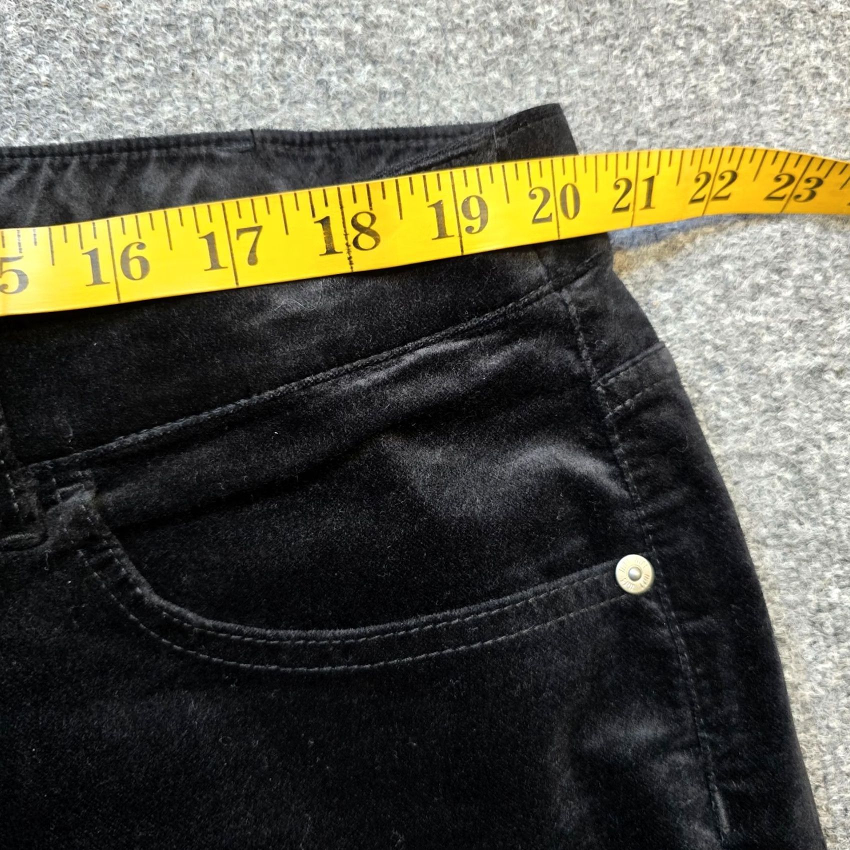 J. Jill VINTAGE J. Jill Pants Womens 22 Black Velvet Velour Straight Career Casual Capstone? Size 27" / US 4 / IT 40 - 6 Thumbnail