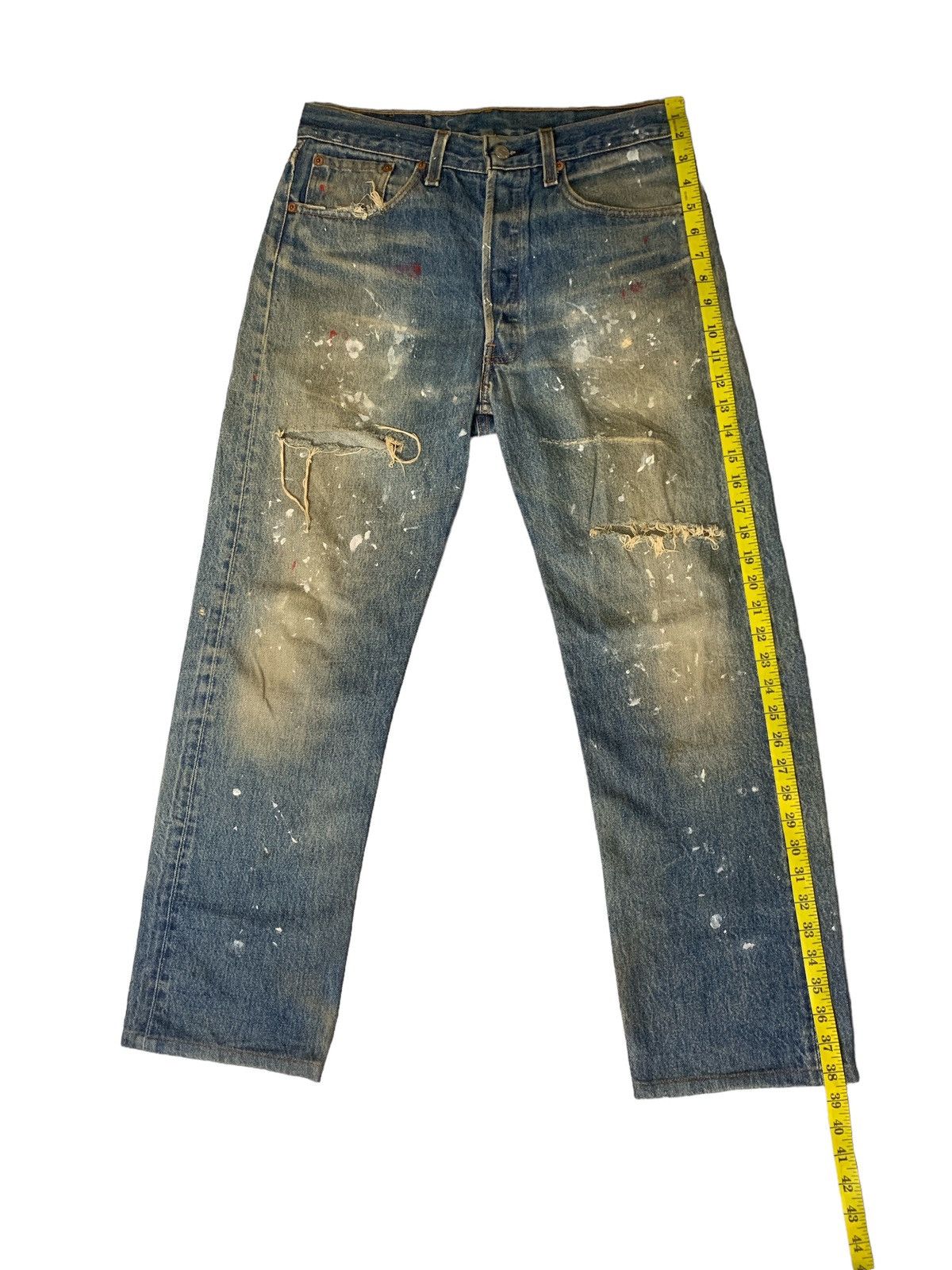 Levi's Vintage Clothing Rare Design Vintage Levi’s 501xx Distressed Denim Size US 32 / EU 48 - 9 Thumbnail