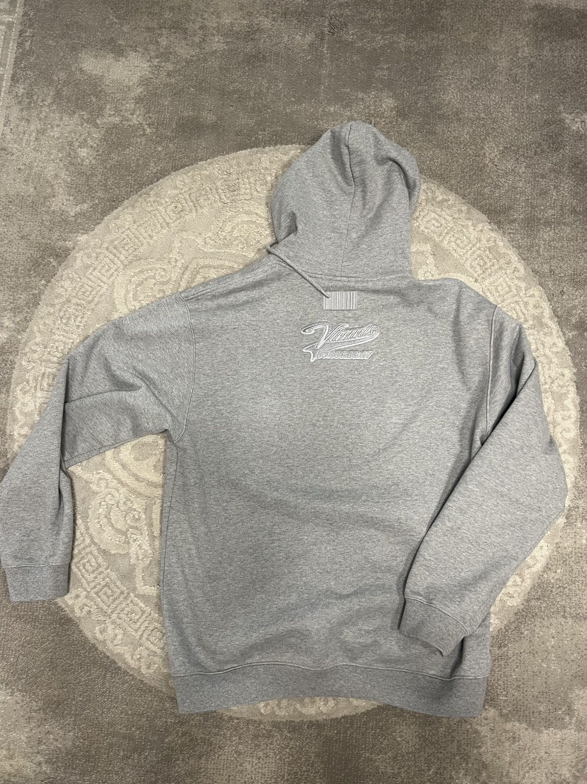 Vetements Vetements (Vtmnts) College Logo Hoodie Gray Size US M / EU 48-50 / 2 - 10 Thumbnail