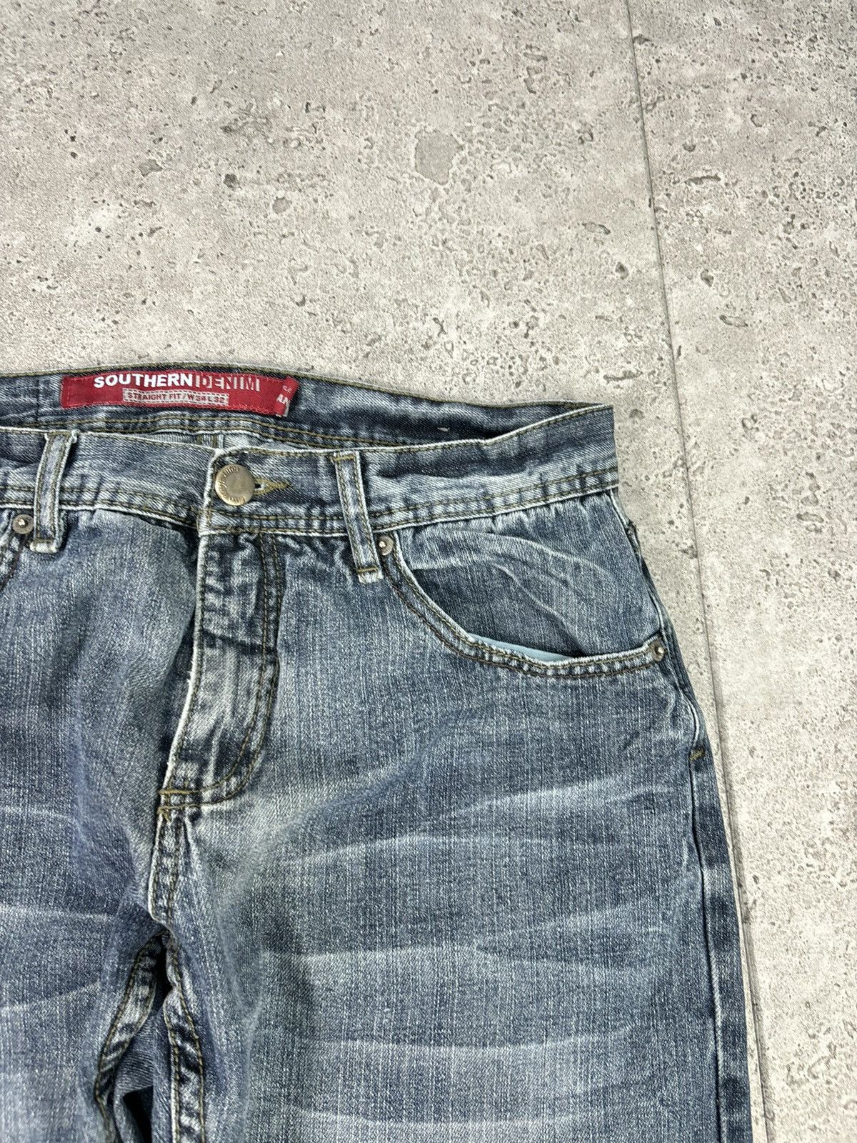 Japanese Brand × Vintage Y2K 2000s Wideleg Japan Distressed Faded Denim Pants Size US 34 / EU 50 - 5 Thumbnail