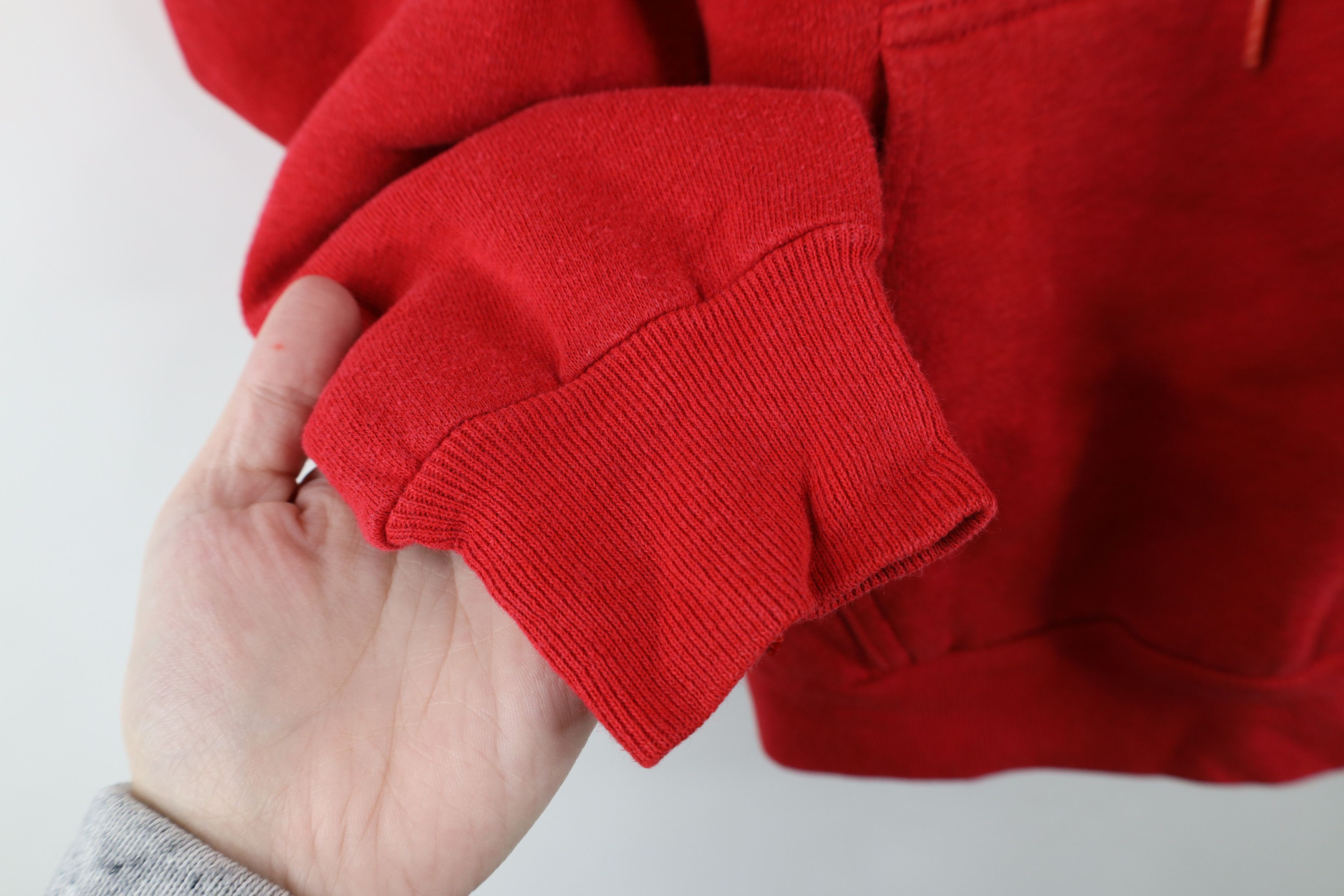 Vintage Vintage 70s 80s Streetwear Raglan Hoodie Sweatshirt Red USA Size US M / EU 48-50 / 2 - 7 Thumbnail