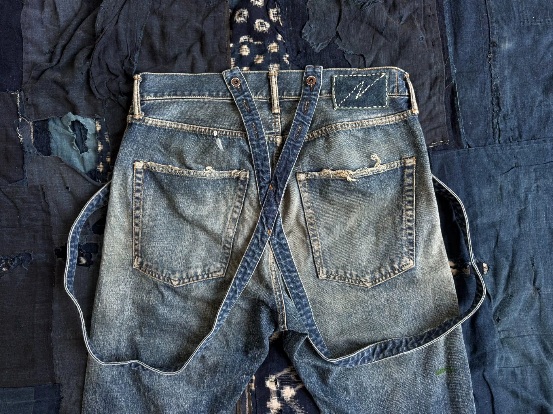 Visvim VISVIM Edition Washed Distressed Overalls (King of Denim) Size US 29 - 6 Thumbnail